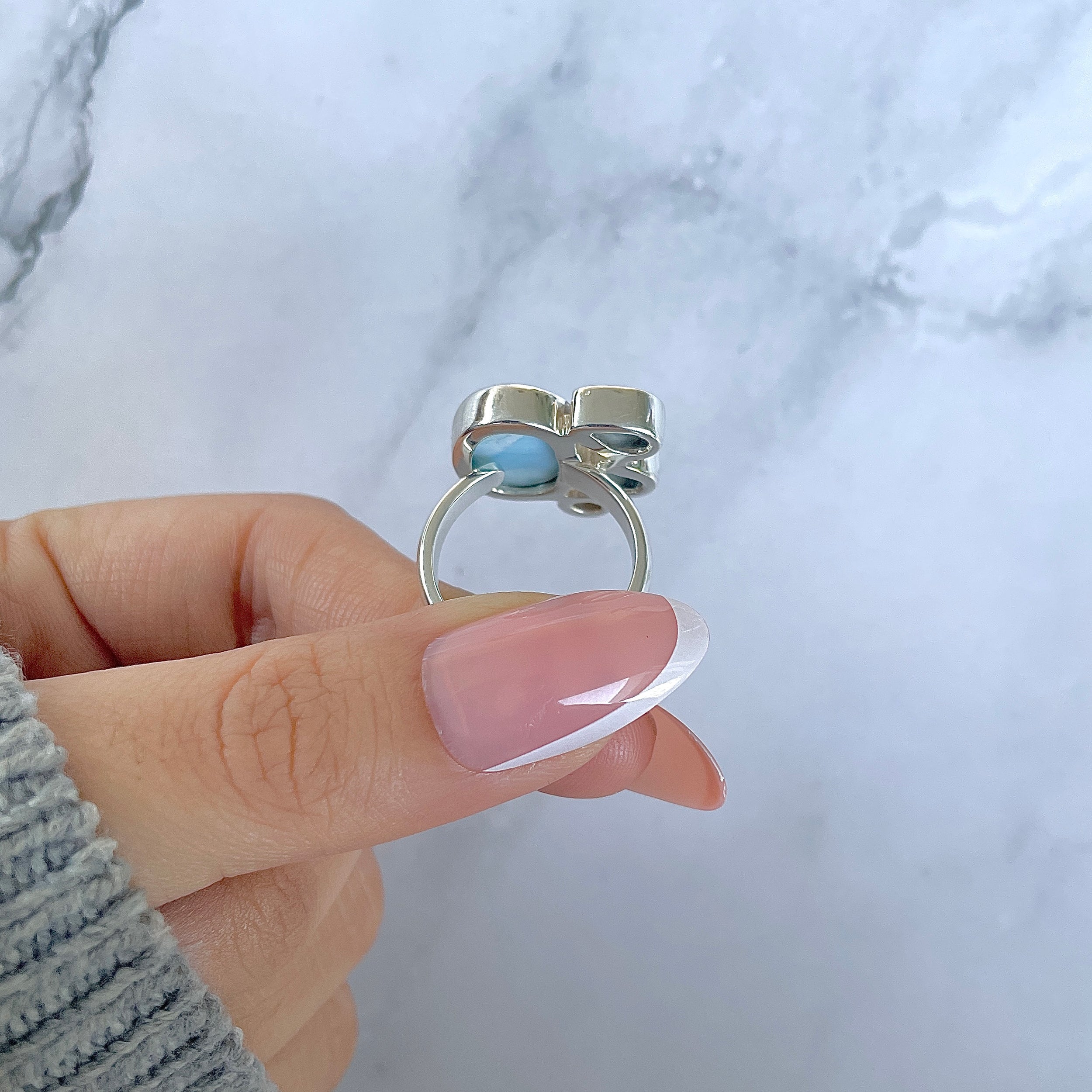 Larimar Adjustable Ring-(LAR-R-1283.)
