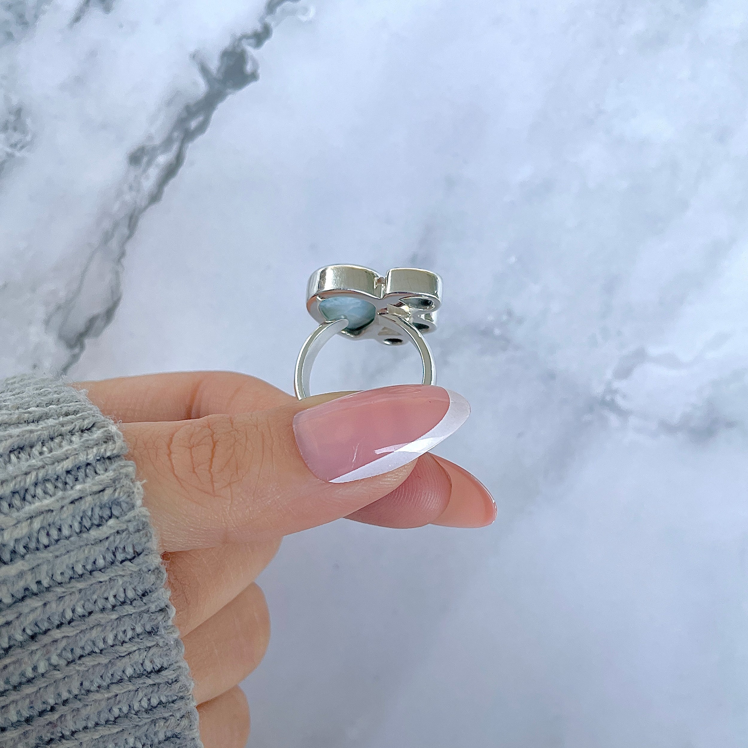 Larimar Adjustable Ring-(LAR-R-1285.)