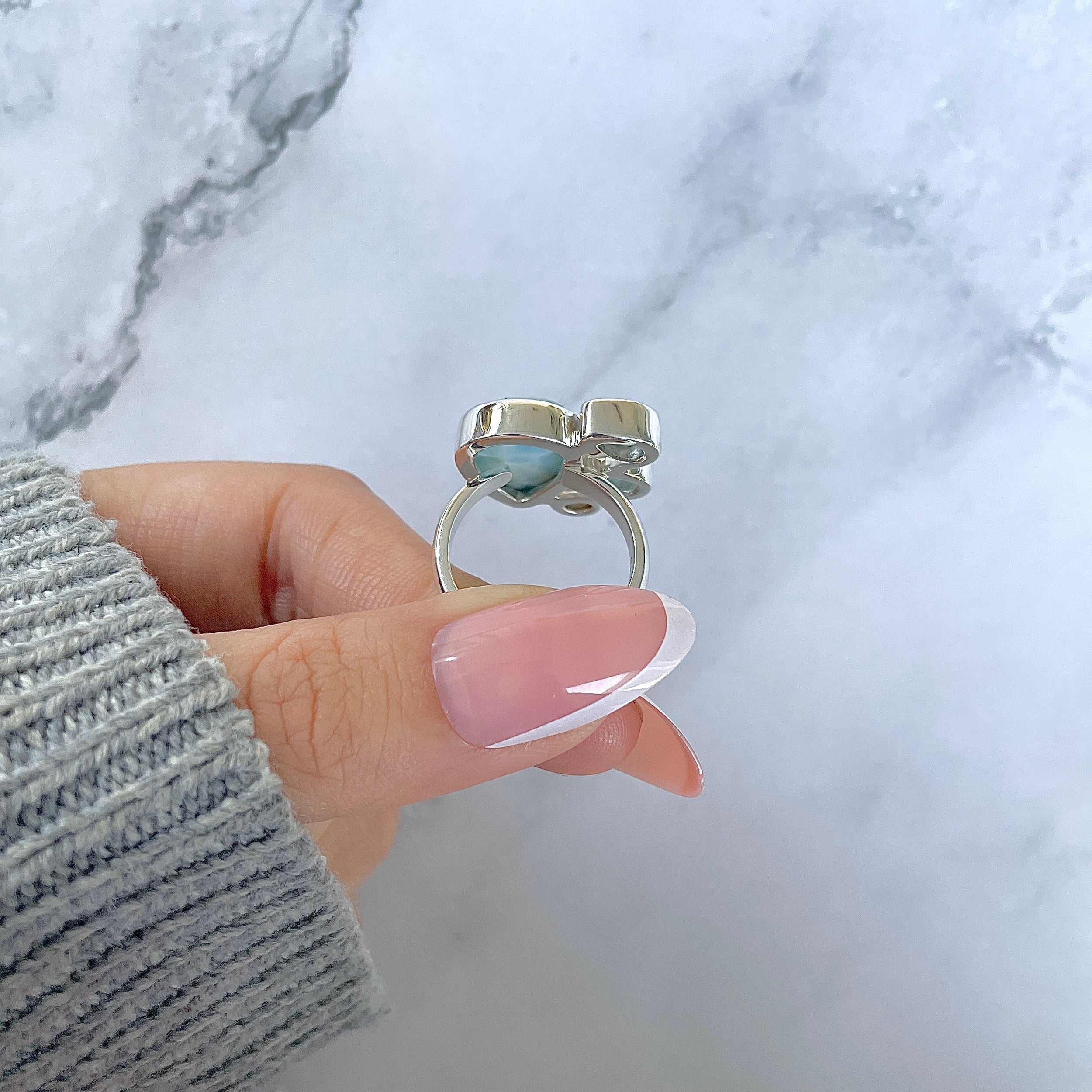 Larimar Adjustable Ring-(LAR-R-1287.)