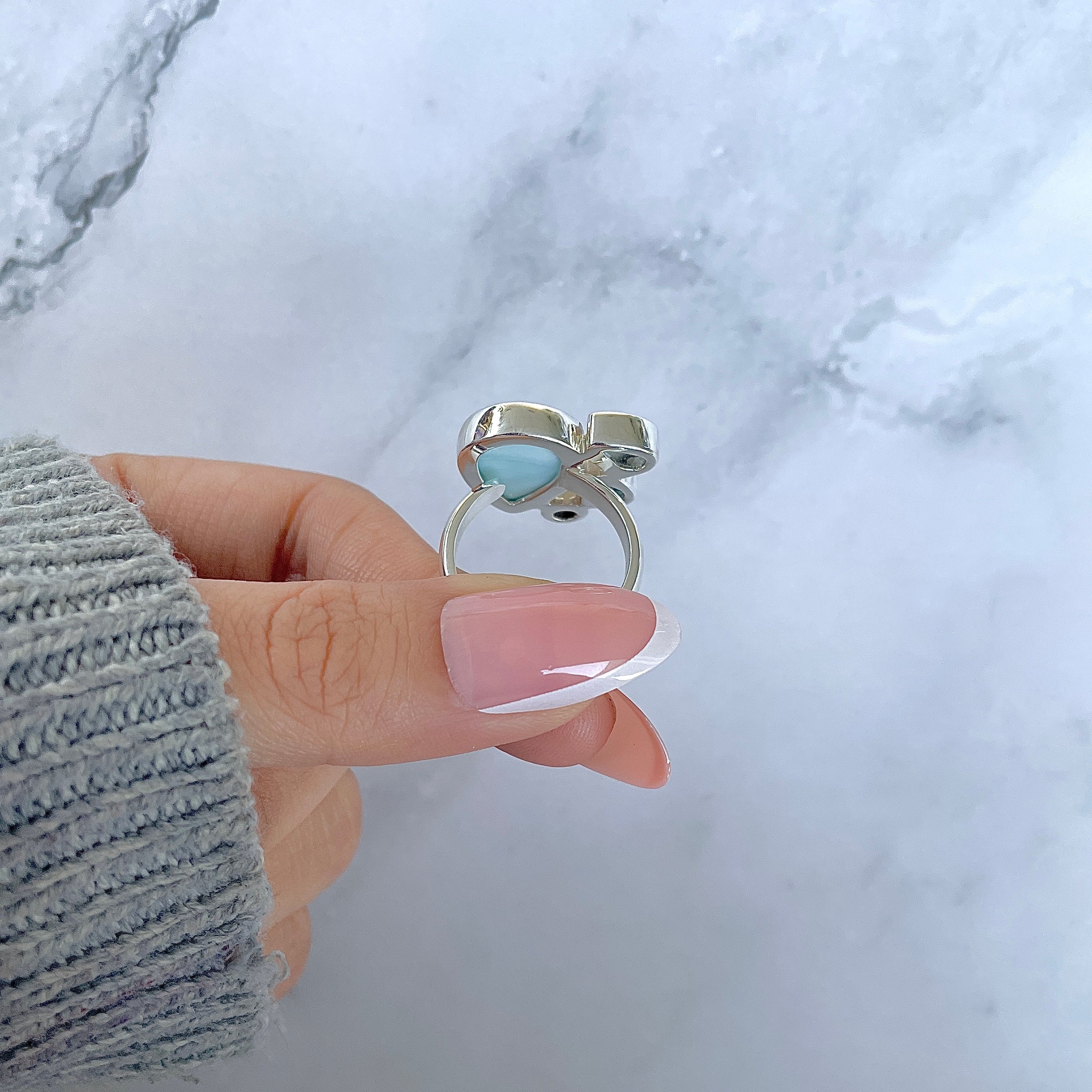 Larimar Adjustable Ring-(LAR-R-1290.)