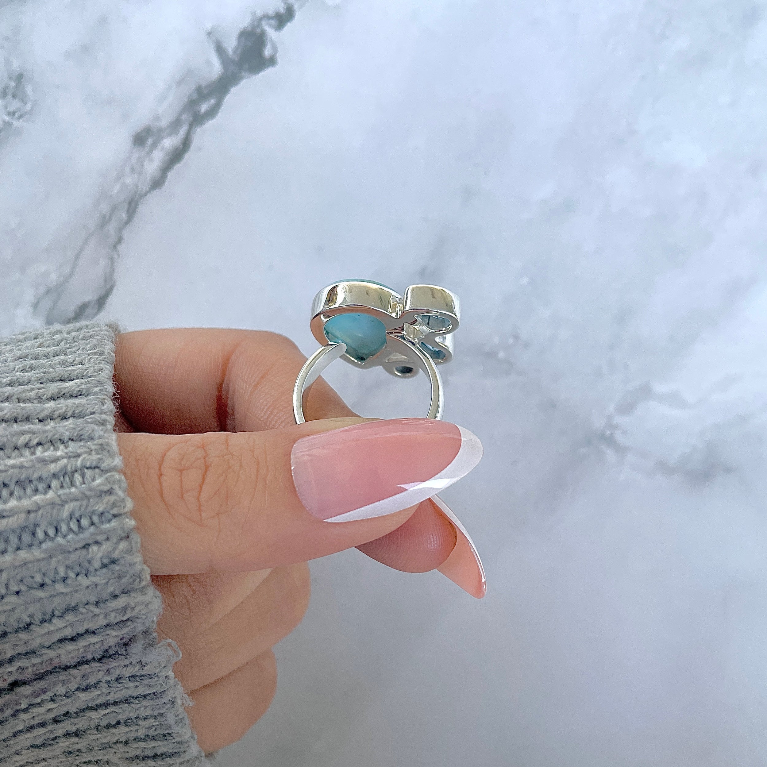 Larimar Adjustable Ring-(LAR-R-1291.)