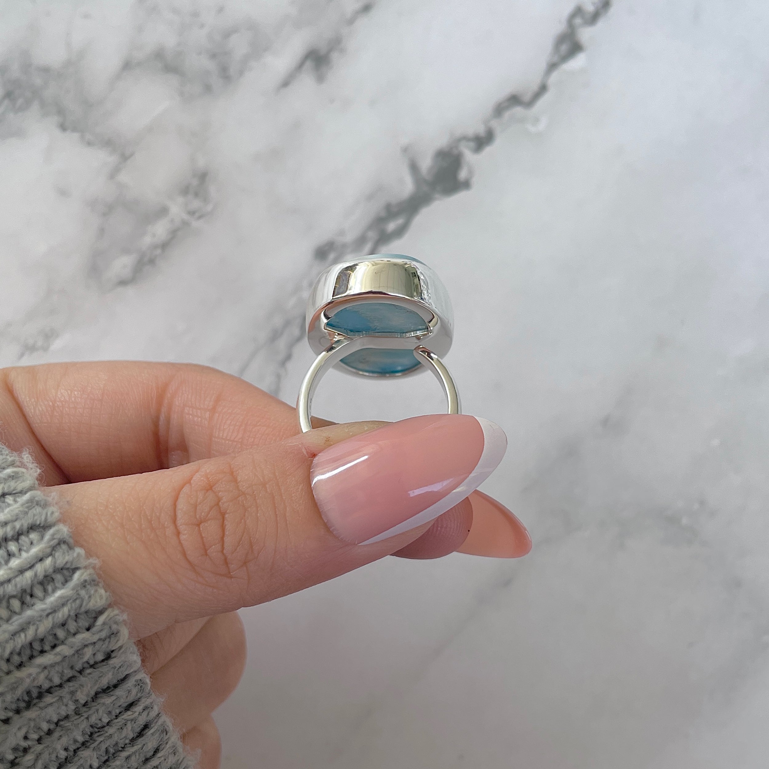Larimar Adjustable Ring-(LAR-R-1297.)