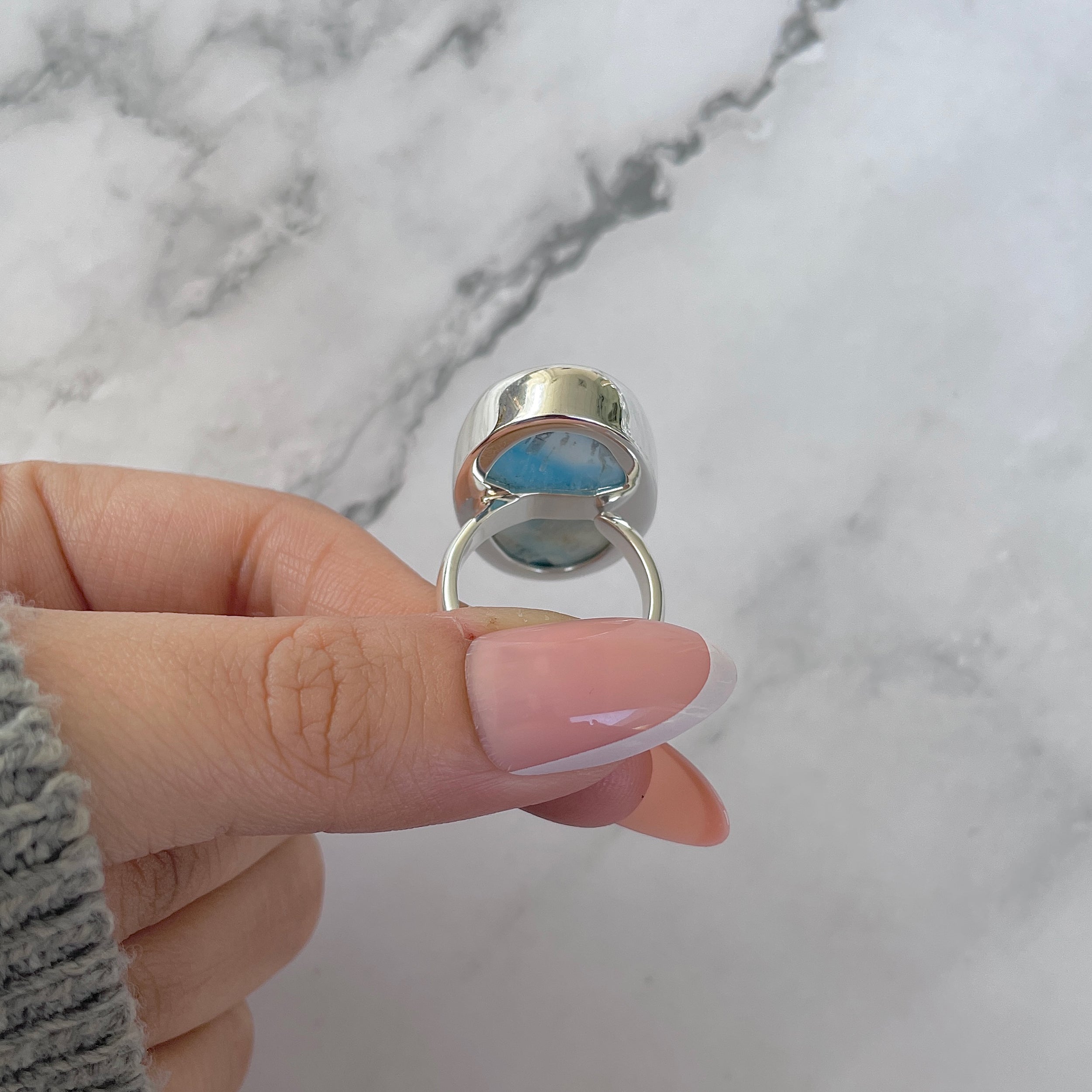 Larimar Adjustable Ring-(LAR-R-1298.)