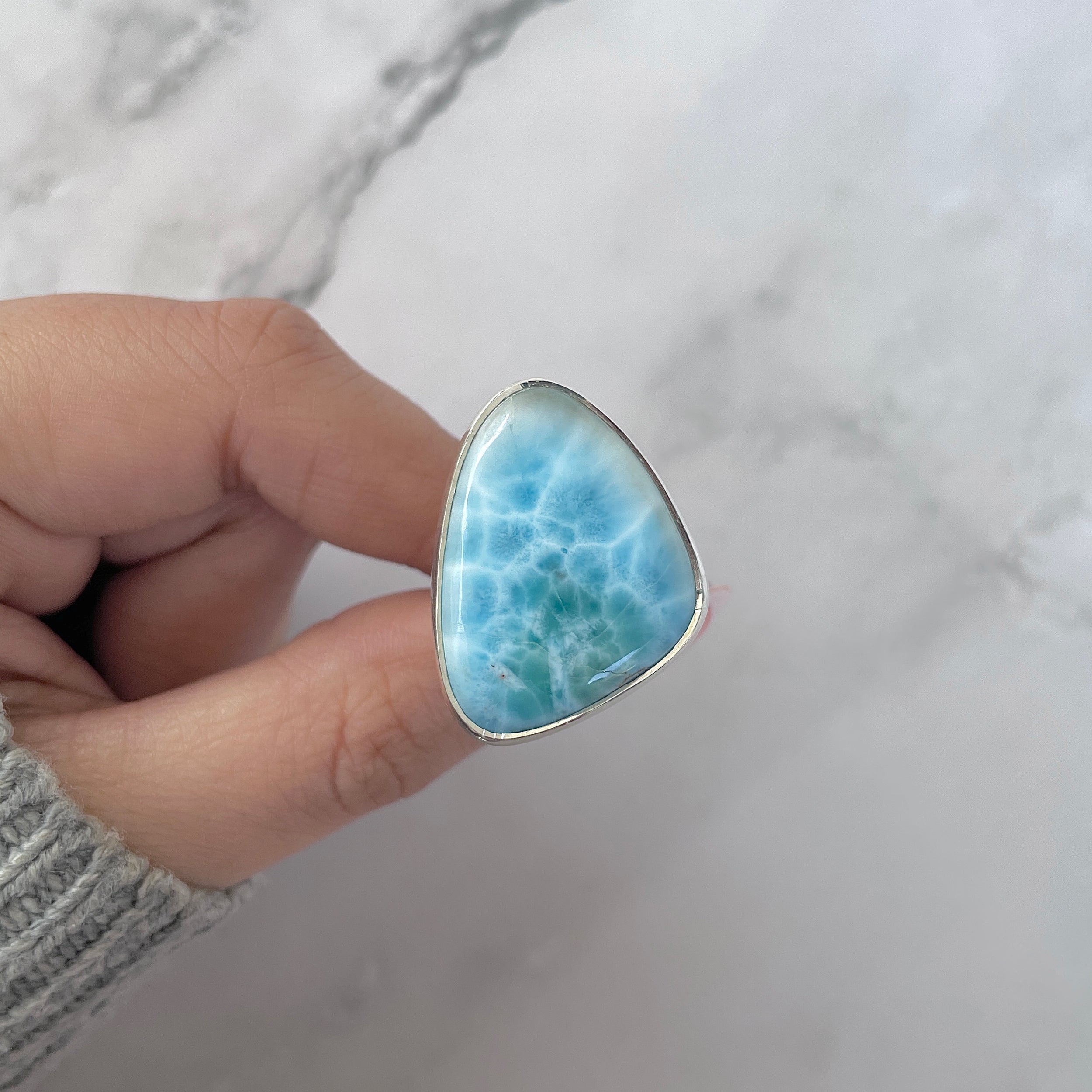 Larimar Adjustable Ring-(LAR-R-1300.)