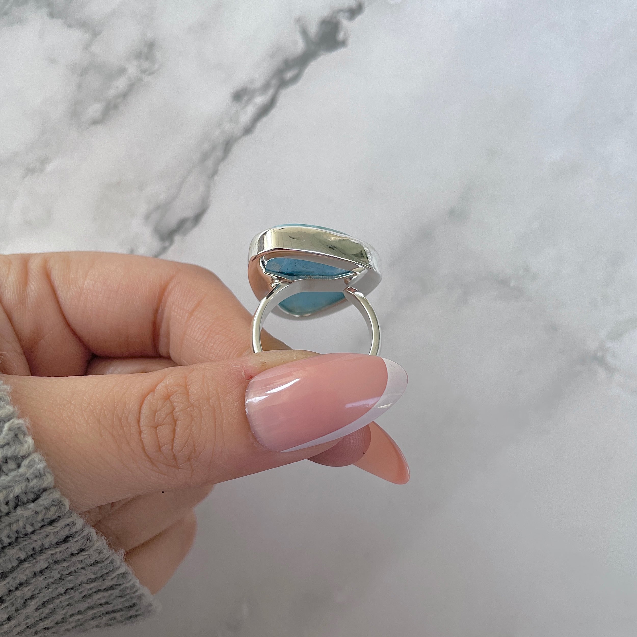 Larimar Adjustable Ring-(LAR-R-1300.)