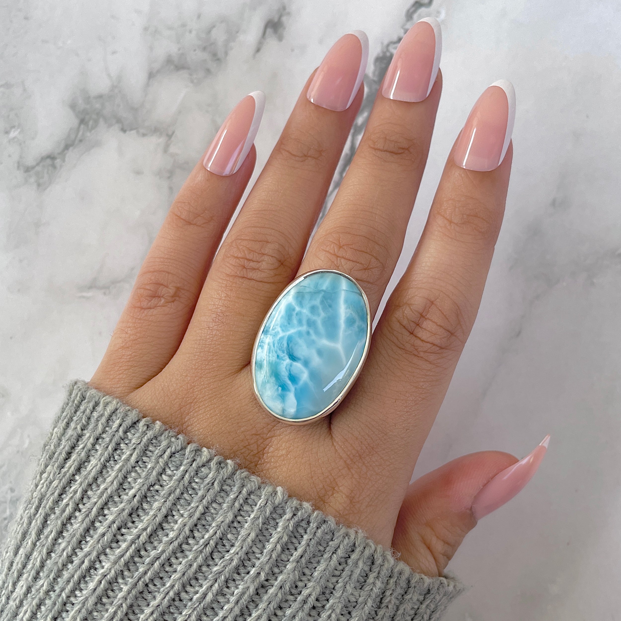 Larimar Adjustable Ring-(LAR-R-1301.)