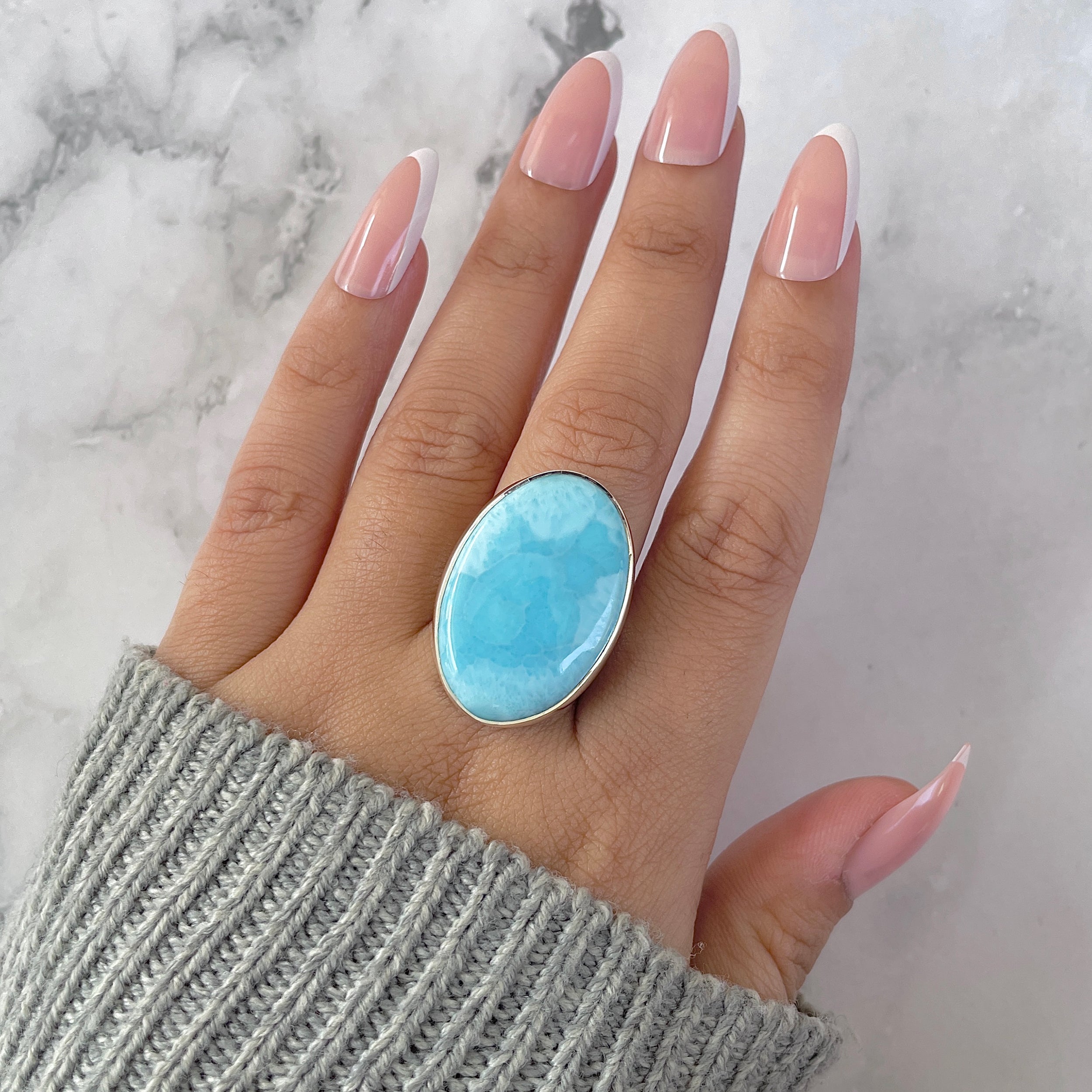 Larimar Adjustable Ring-(LAR-R-1302.)
