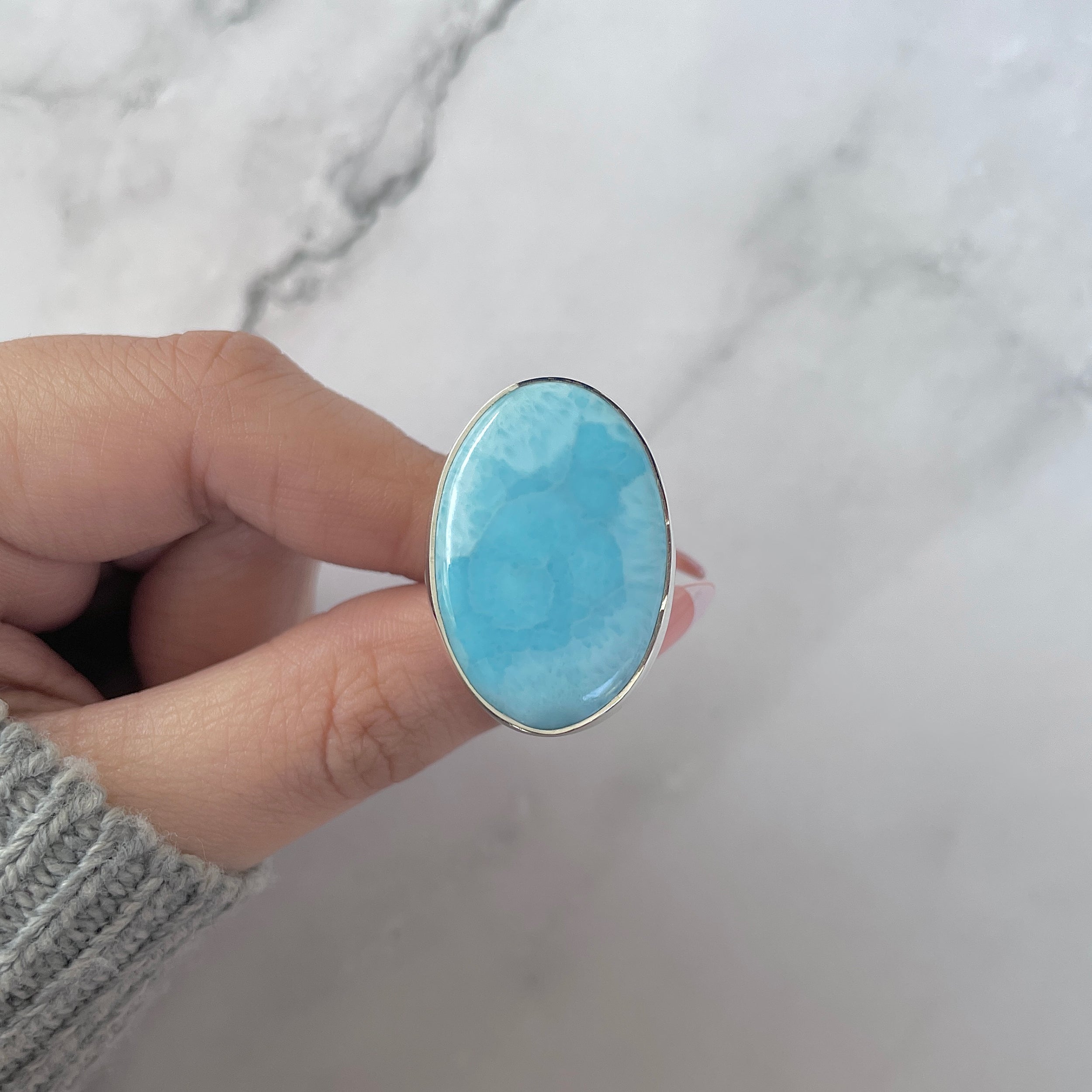 Larimar Adjustable Ring-(LAR-R-1302.)