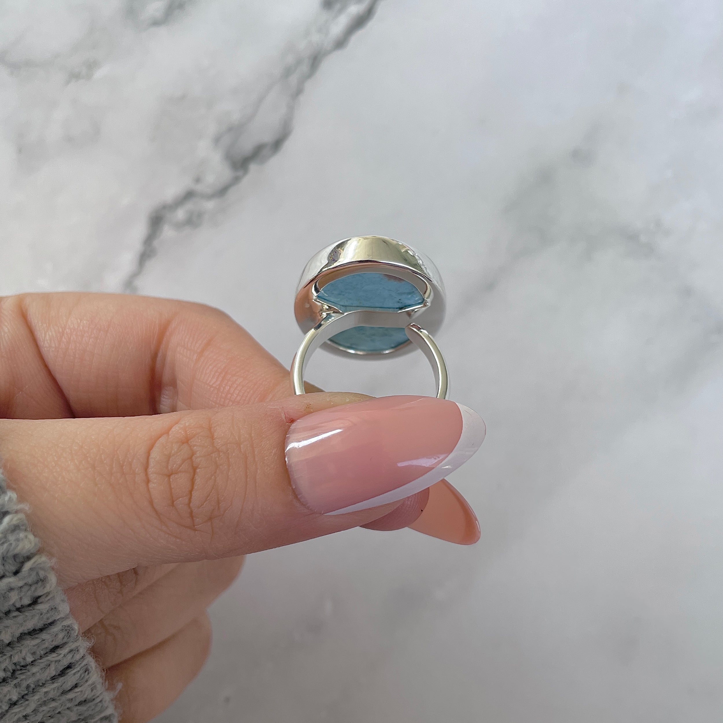 Larimar Adjustable Ring-(LAR-R-1302.)