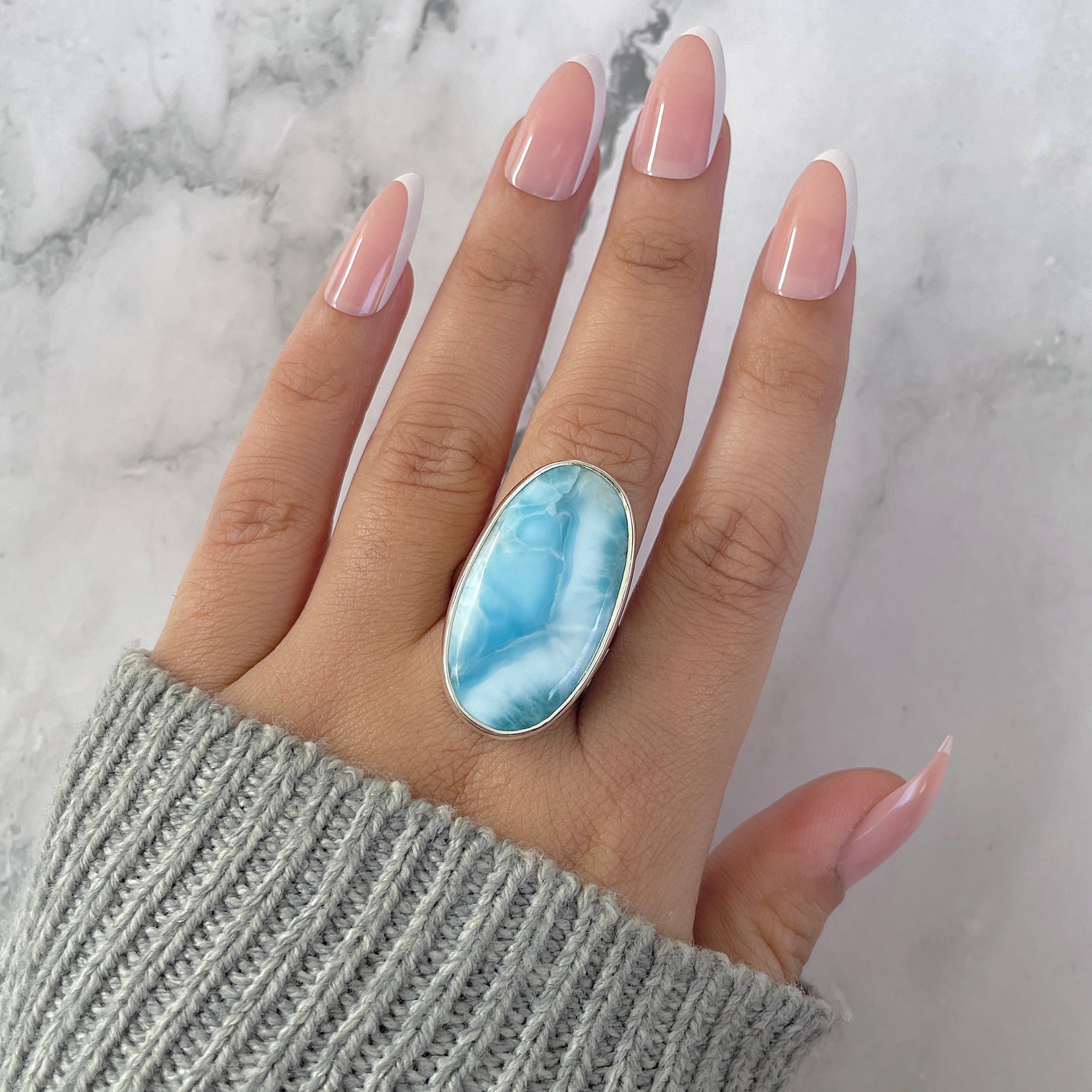 Larimar Adjustable Ring-(LAR-R-1303.)