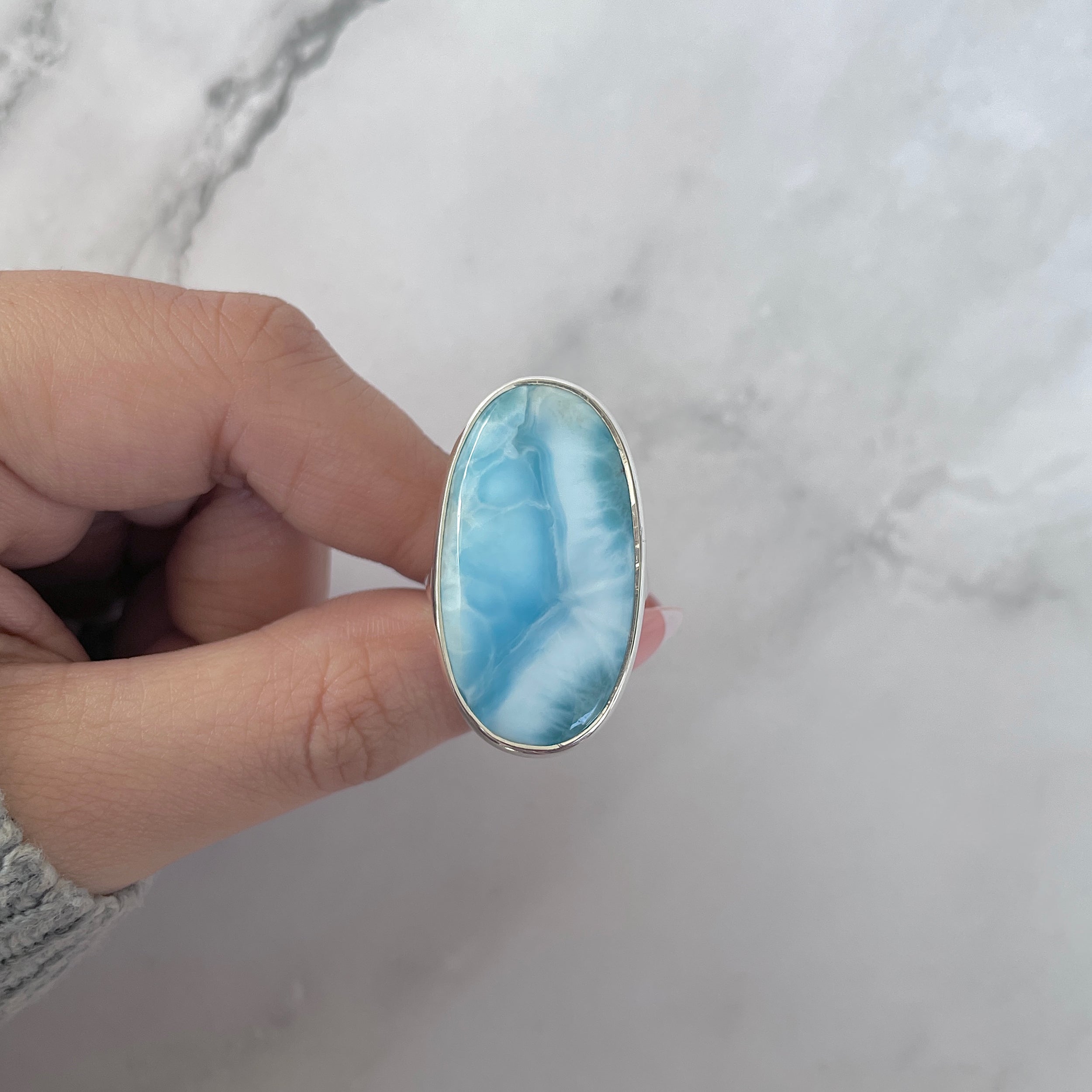 Larimar Adjustable Ring-(LAR-R-1303.)