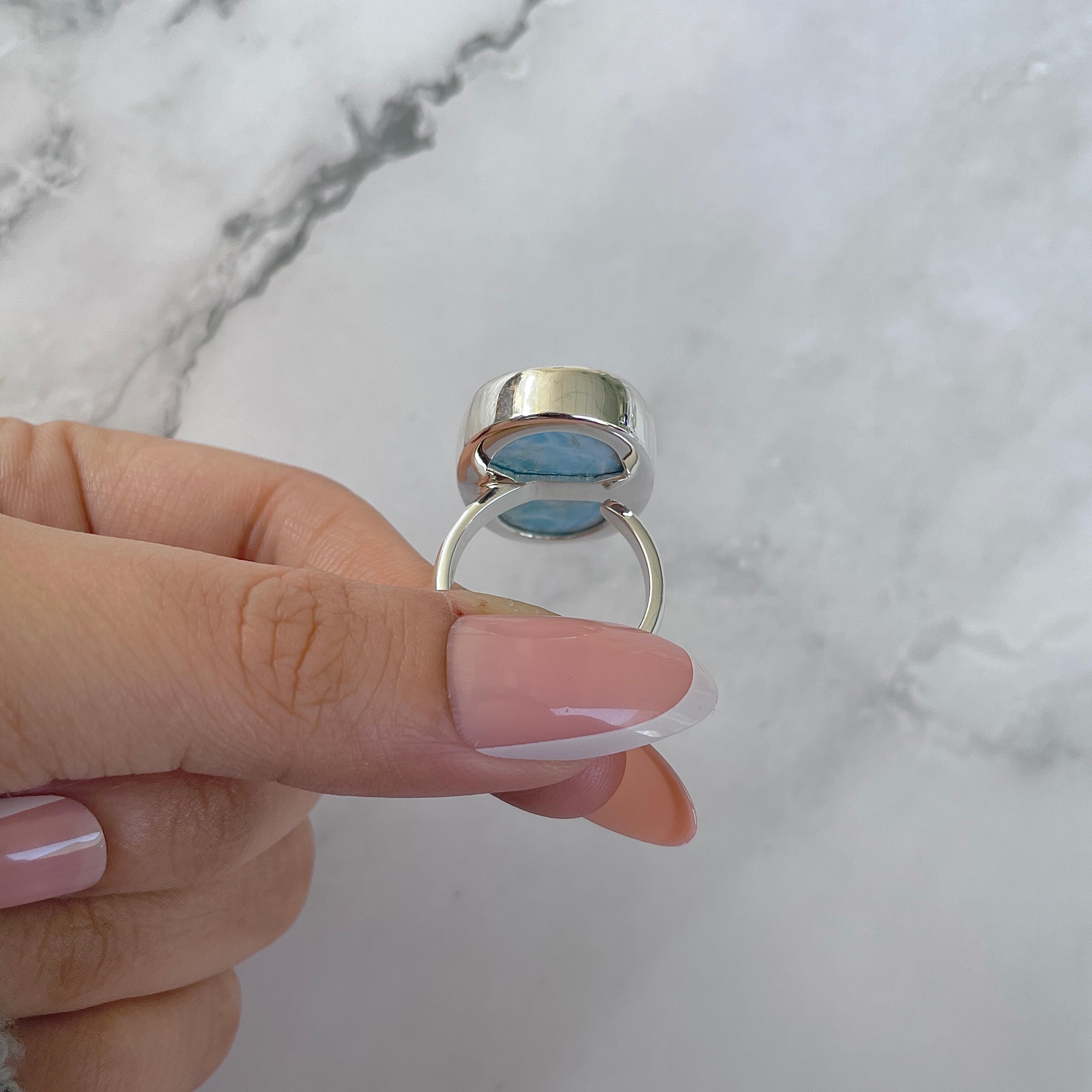 Larimar Adjustable Ring-(LAR-R-1303.)
