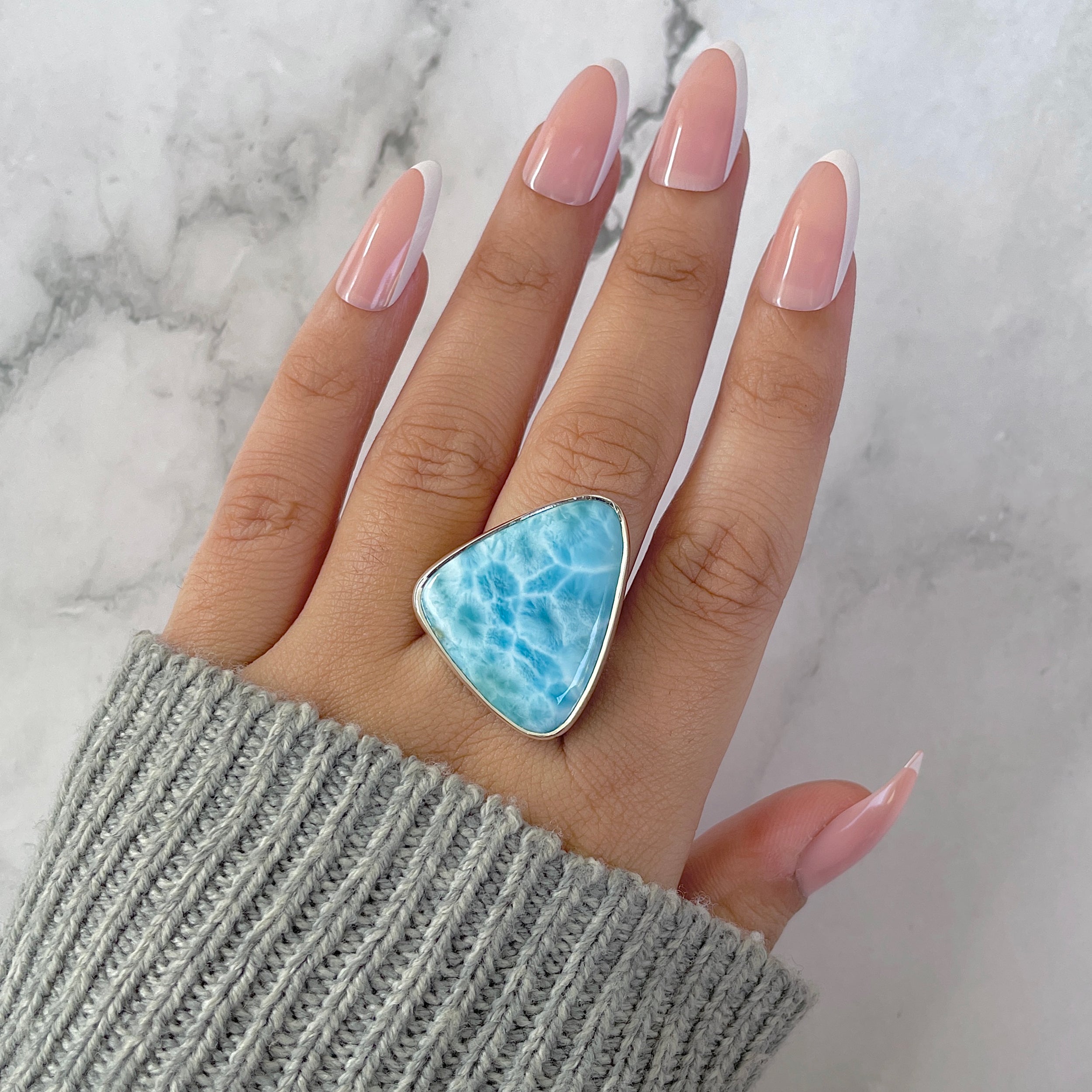 Larimar Adjustable Ring-(LAR-R-1304.)