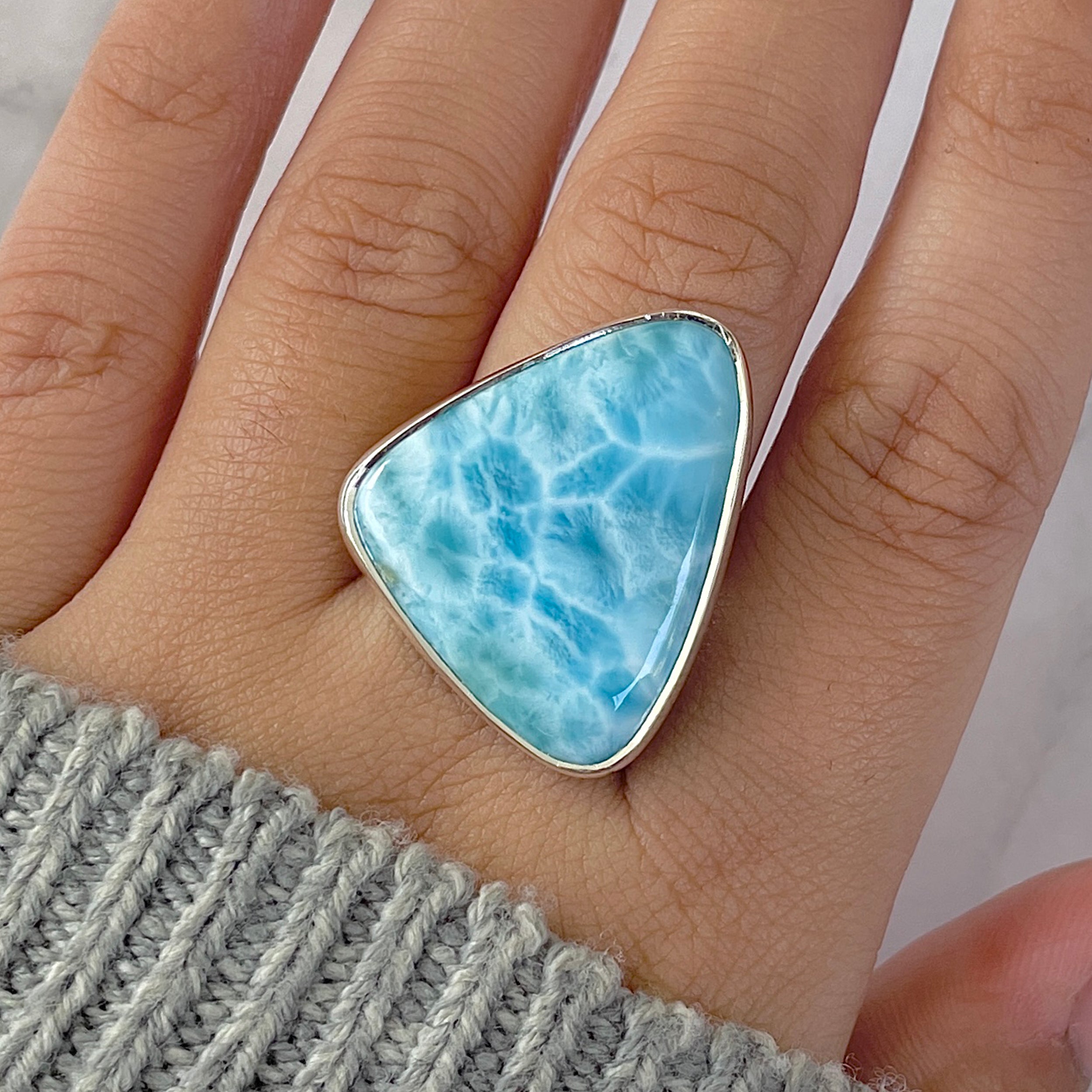 Larimar Adjustable Ring-(LAR-R-1304.)