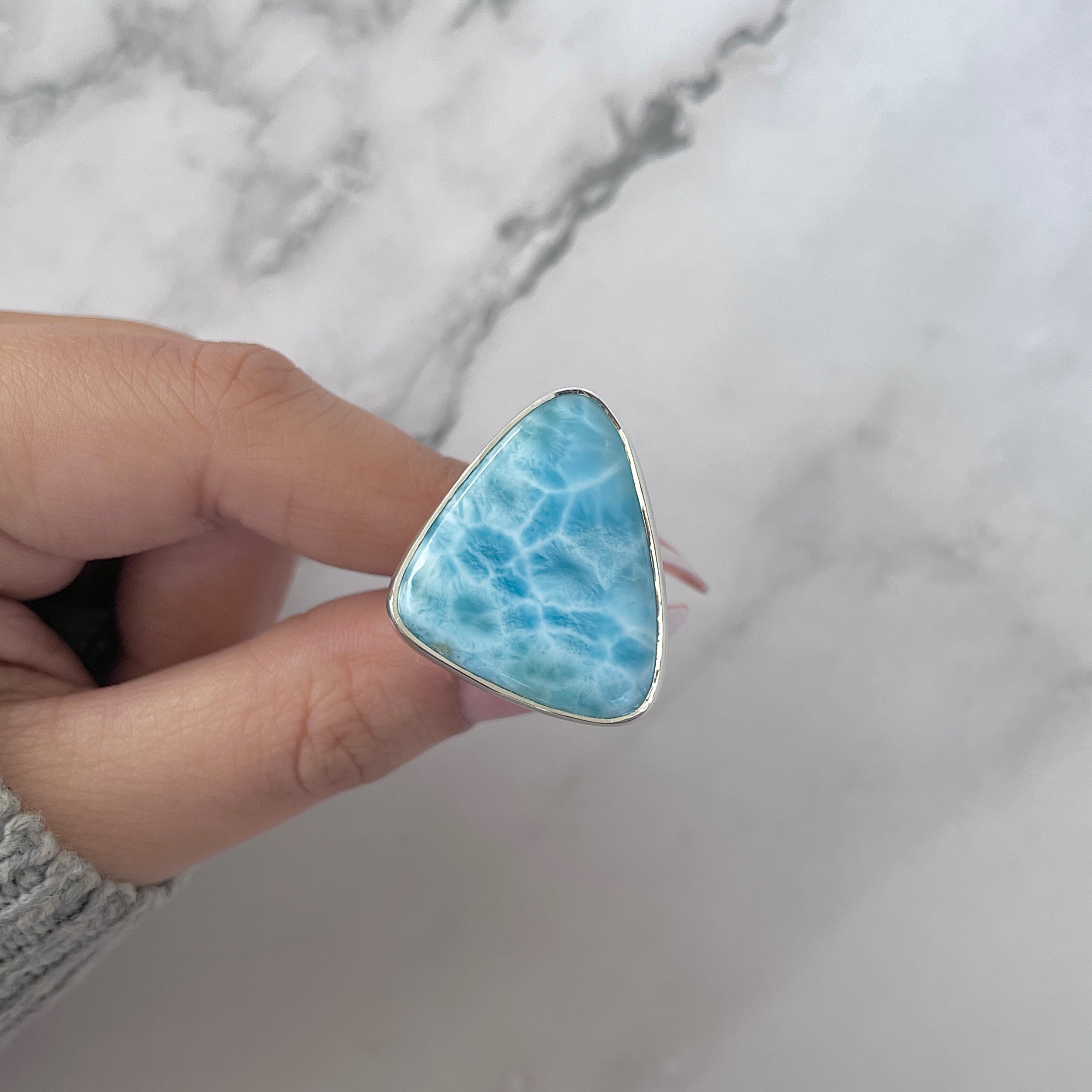 Larimar Adjustable Ring-(LAR-R-1304.)