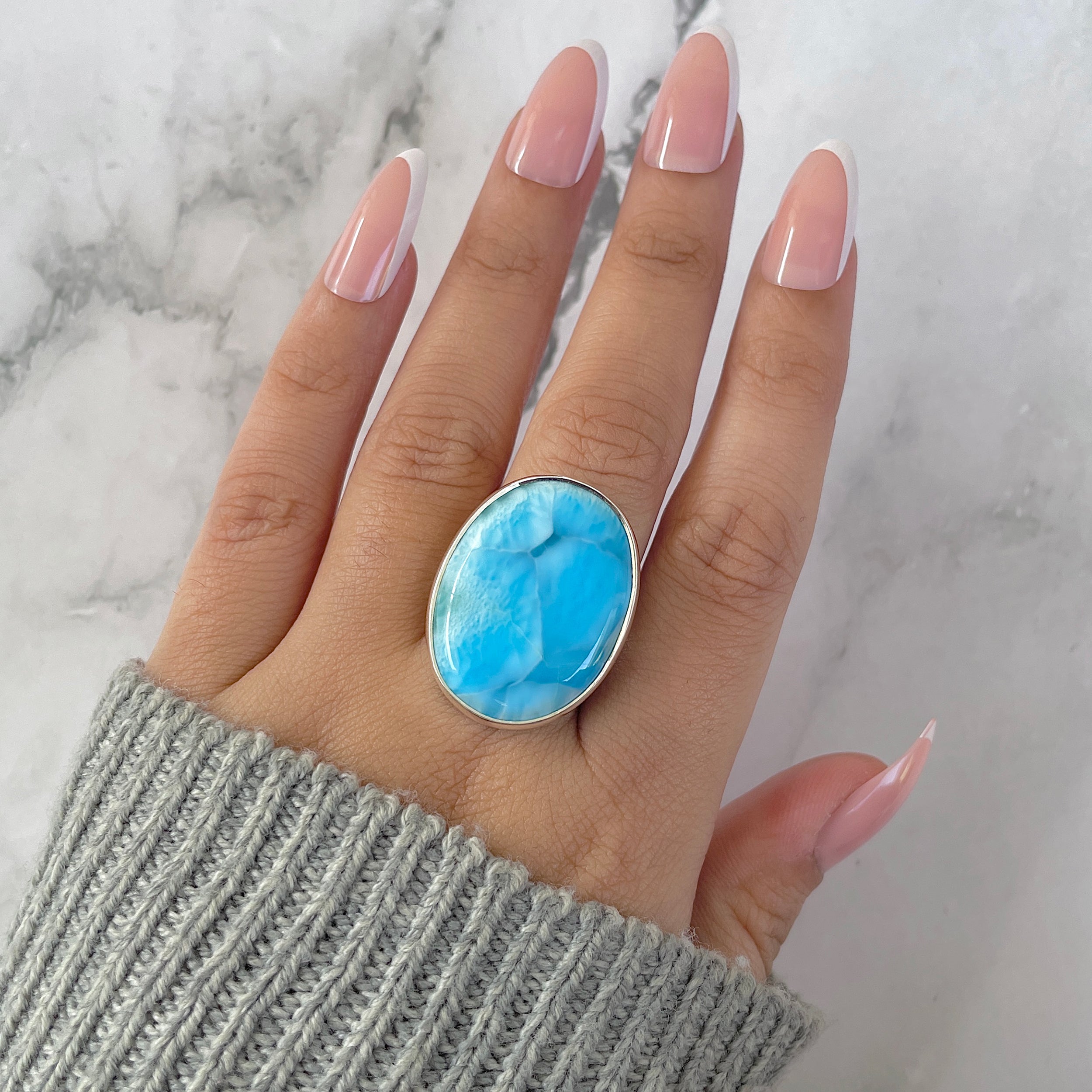 Larimar Adjustable Ring-(LAR-R-1306.)