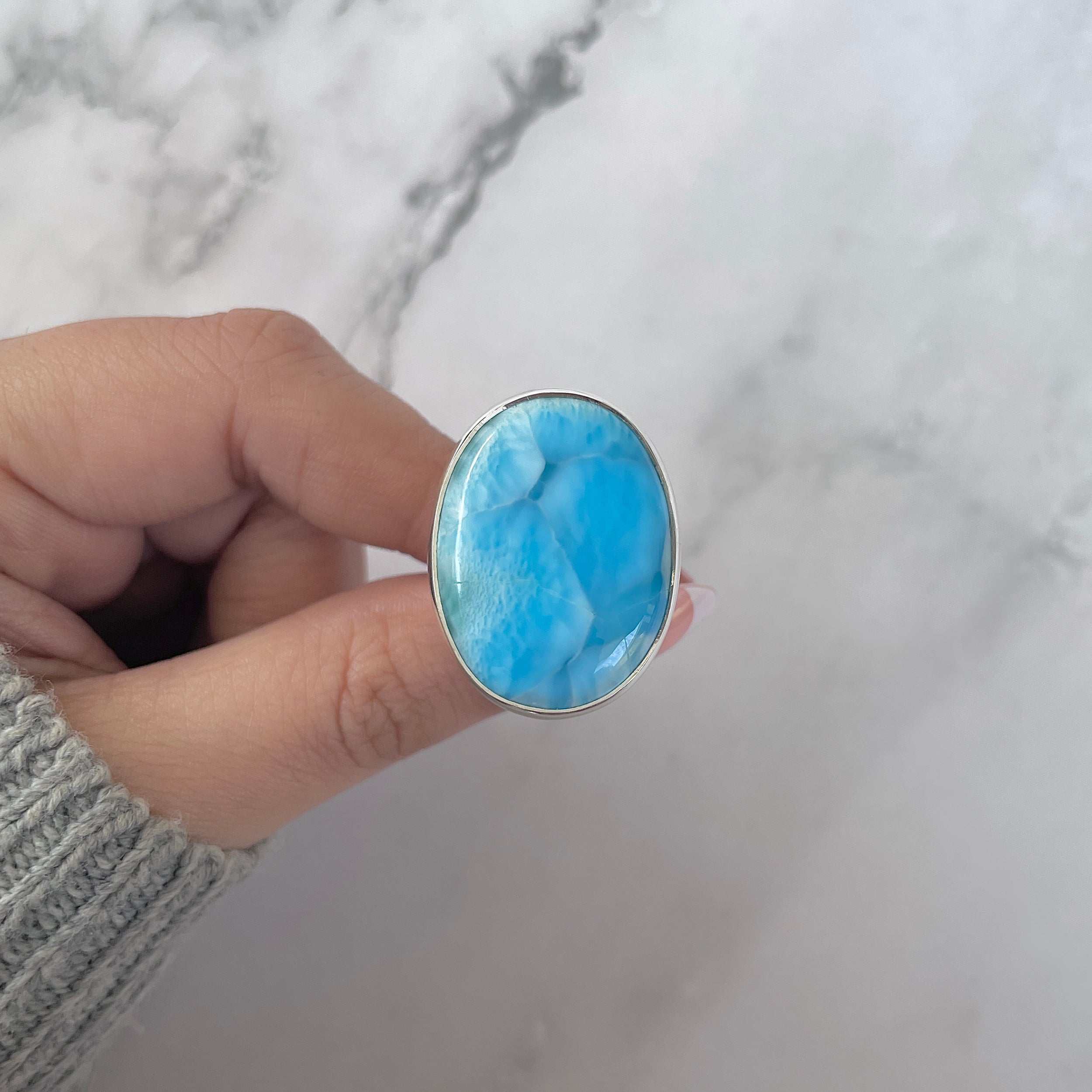 Larimar Adjustable Ring-(LAR-R-1306.)