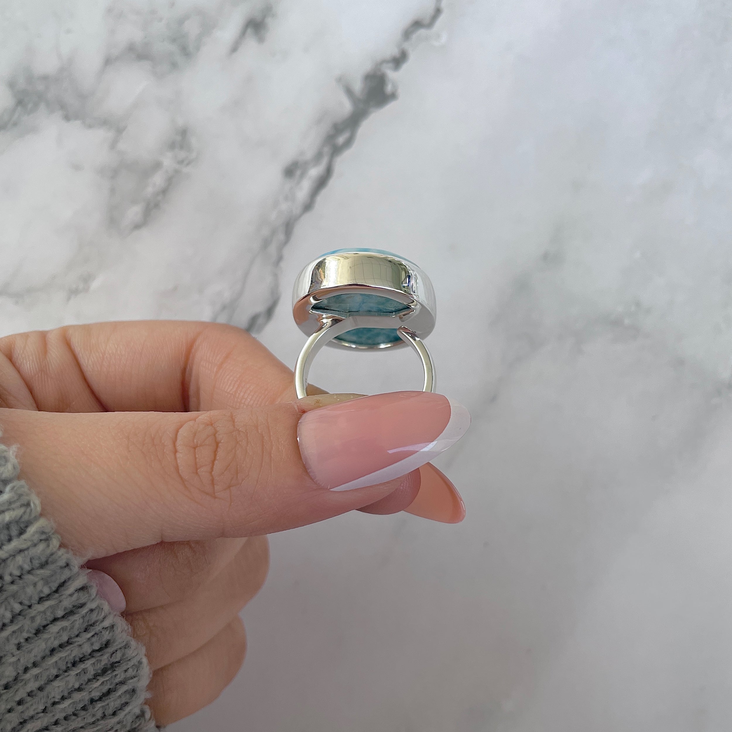 Larimar Adjustable Ring-(LAR-R-1306.)