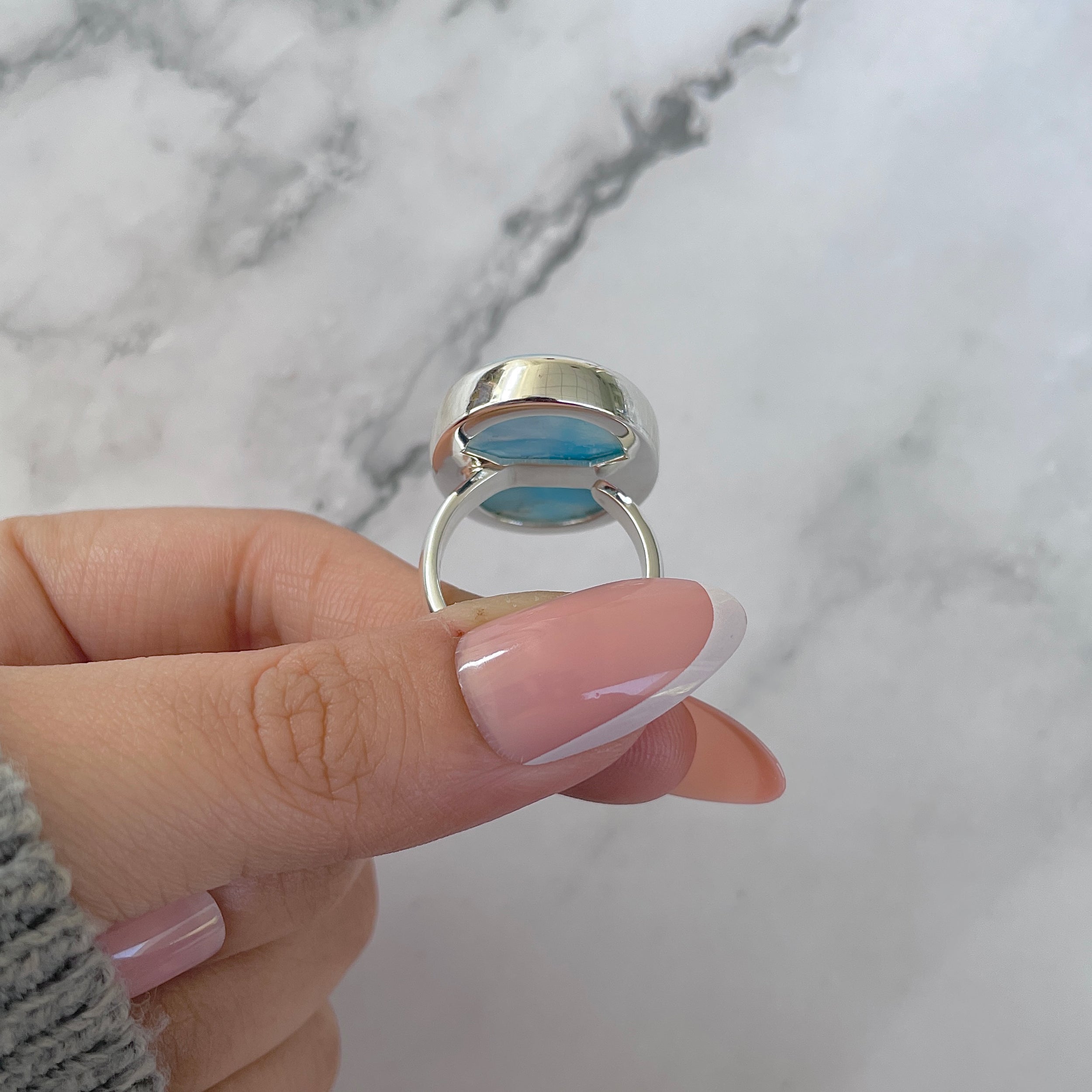 Larimar Adjustable Ring-(LAR-R-1307.)