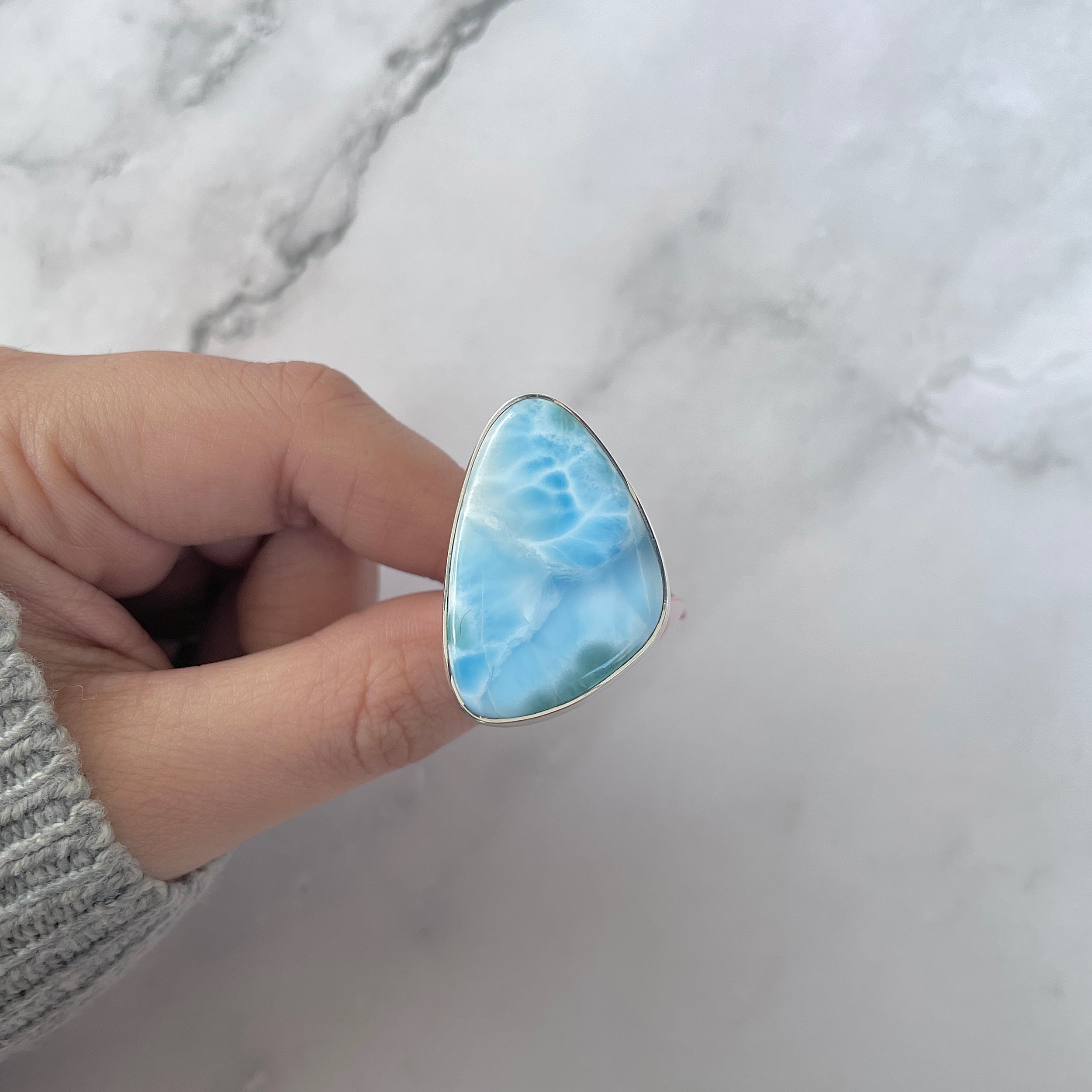 Larimar Adjustable Ring-(LAR-R-1308.)
