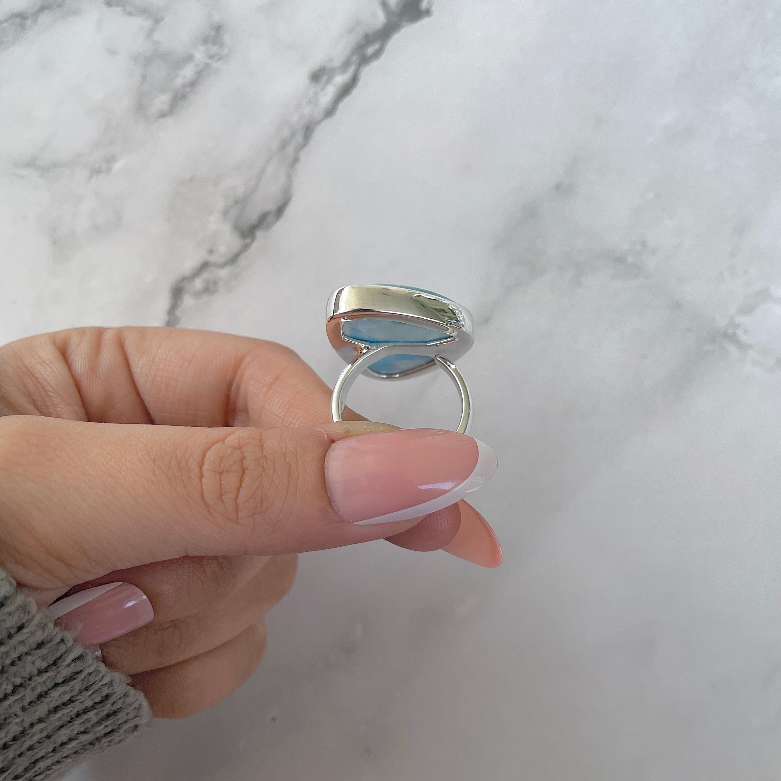 Larimar Adjustable Ring-(LAR-R-1308.)