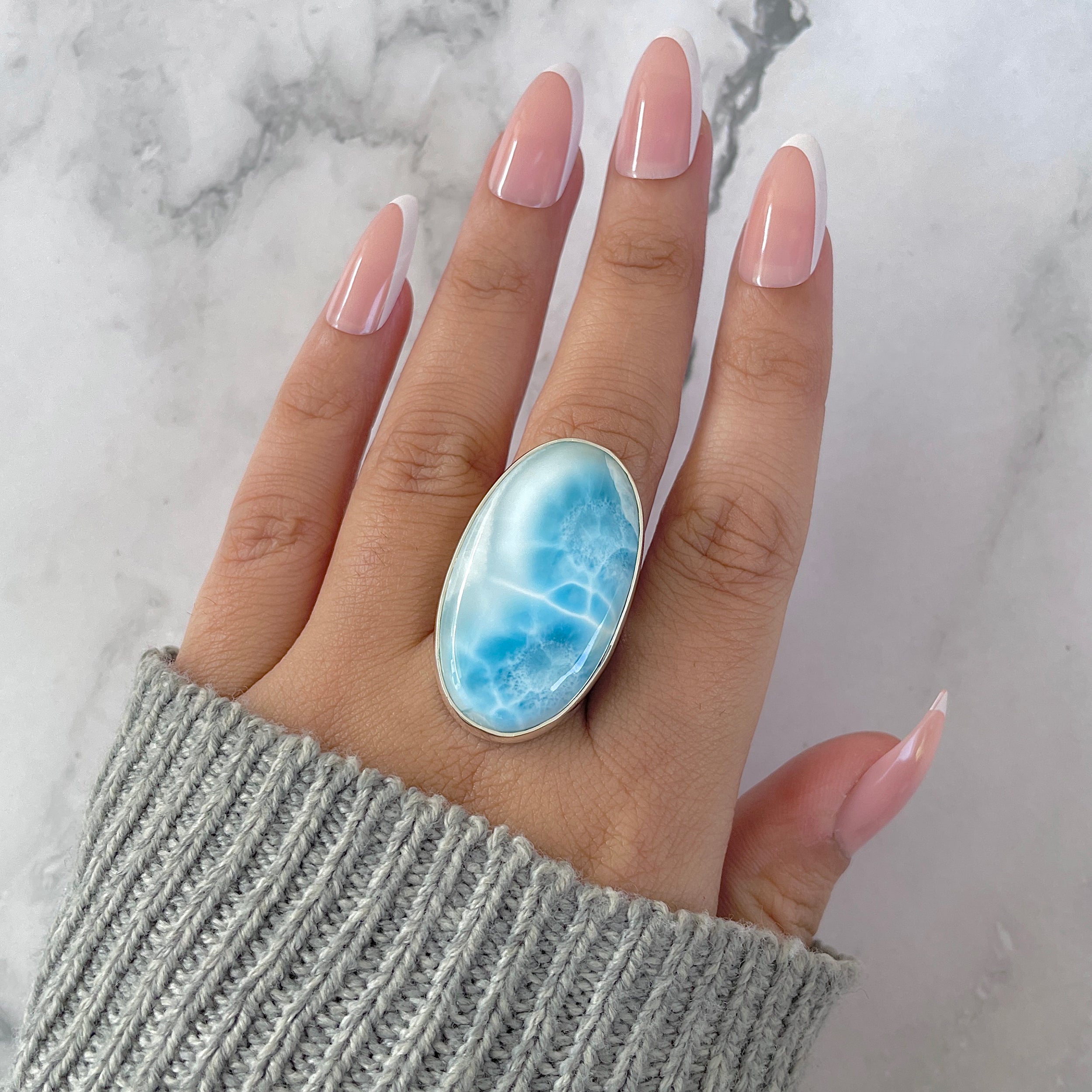 Larimar Adjustable Ring-(LAR-R-1309.)