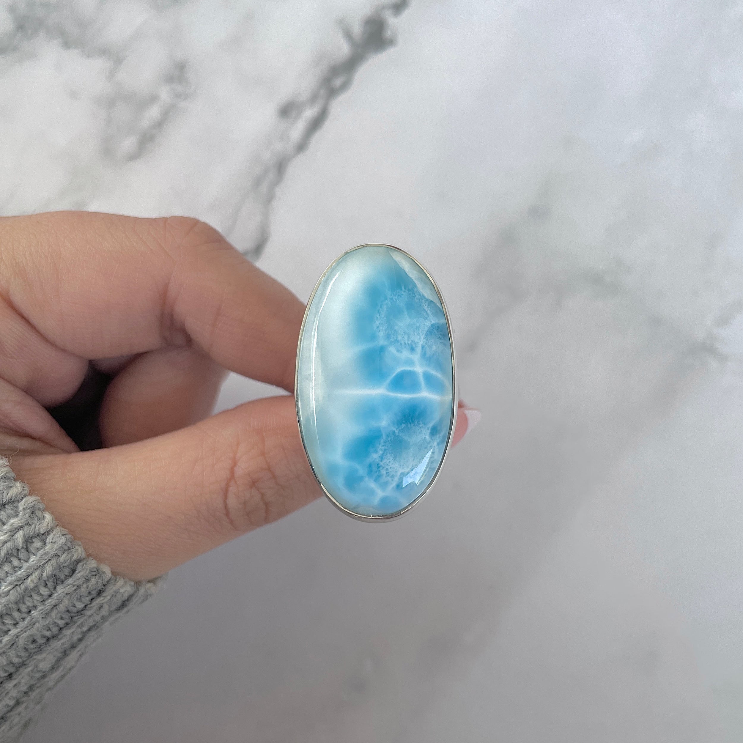 Larimar Adjustable Ring-(LAR-R-1309.)