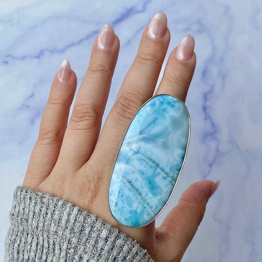 Larimar Adjustable Ring-(LAR-R-131.)