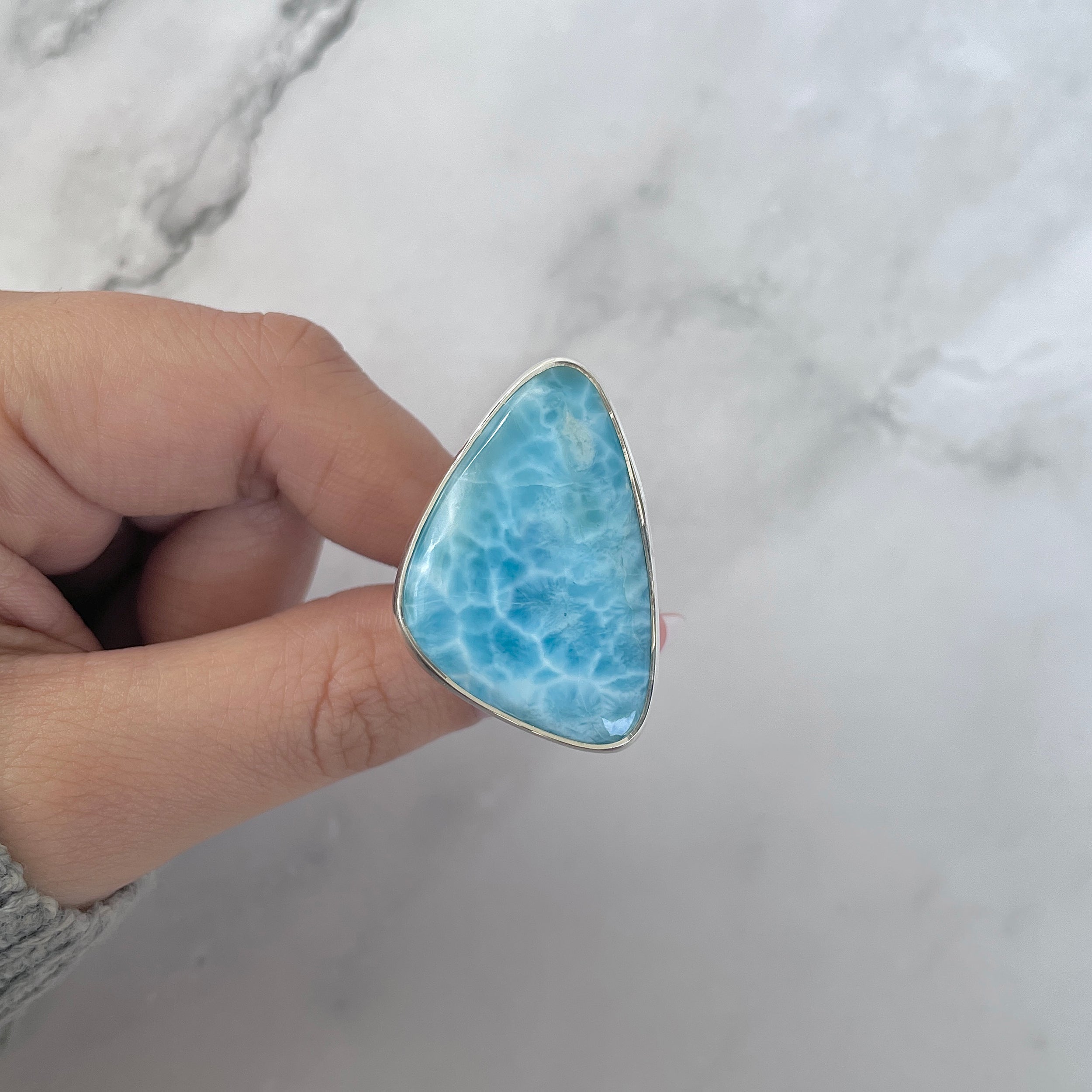 Larimar Adjustable Ring-(LAR-R-1310.)