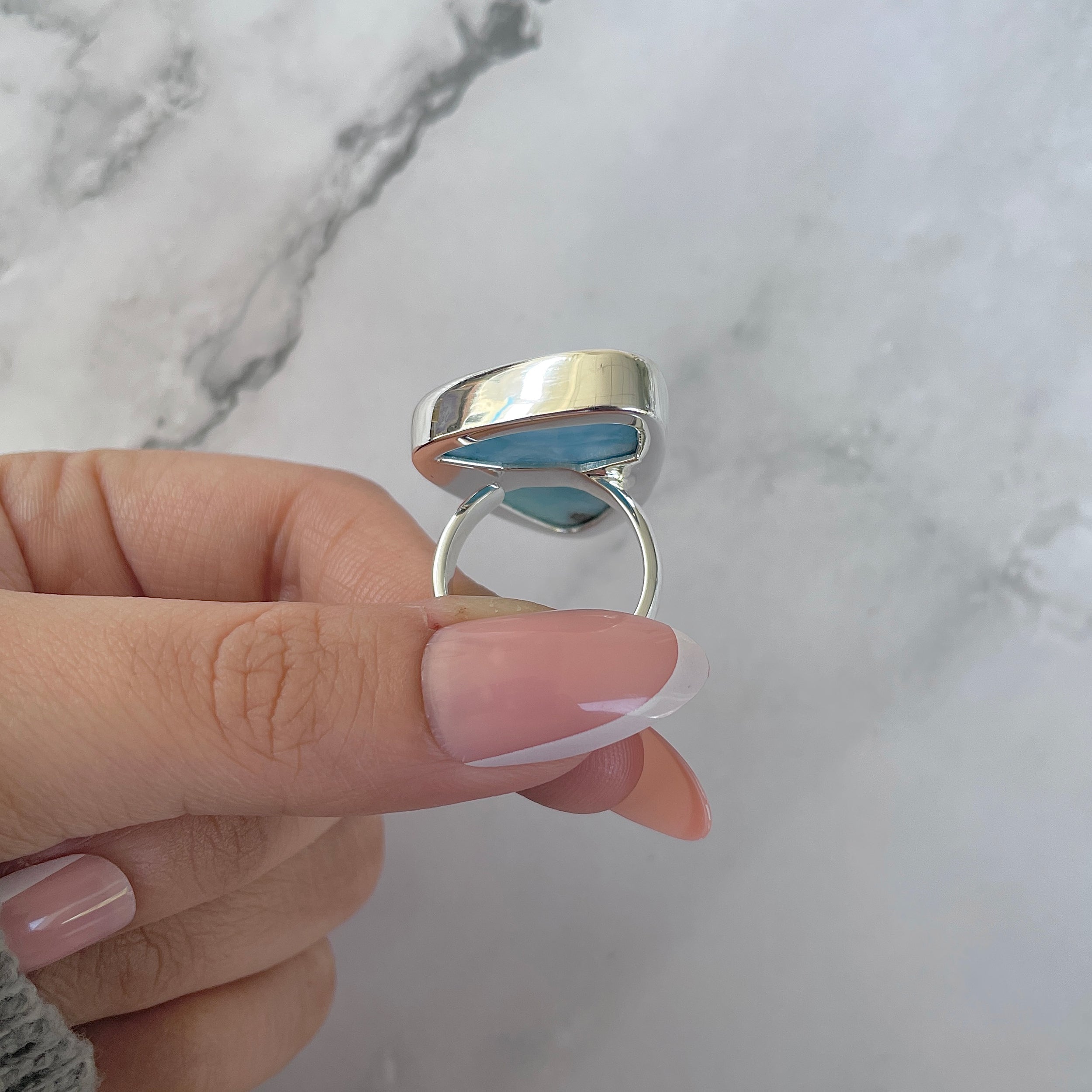 Larimar Adjustable Ring-(LAR-R-1310.)