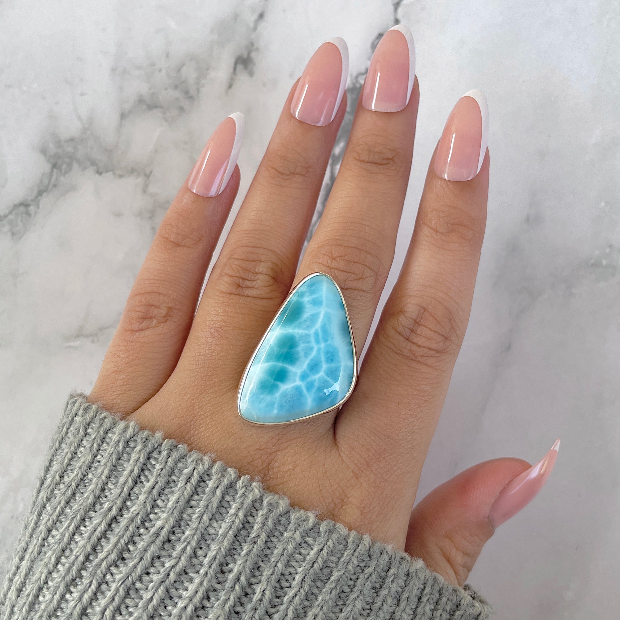 Larimar Adjustable Ring-(LAR-R-1311.)
