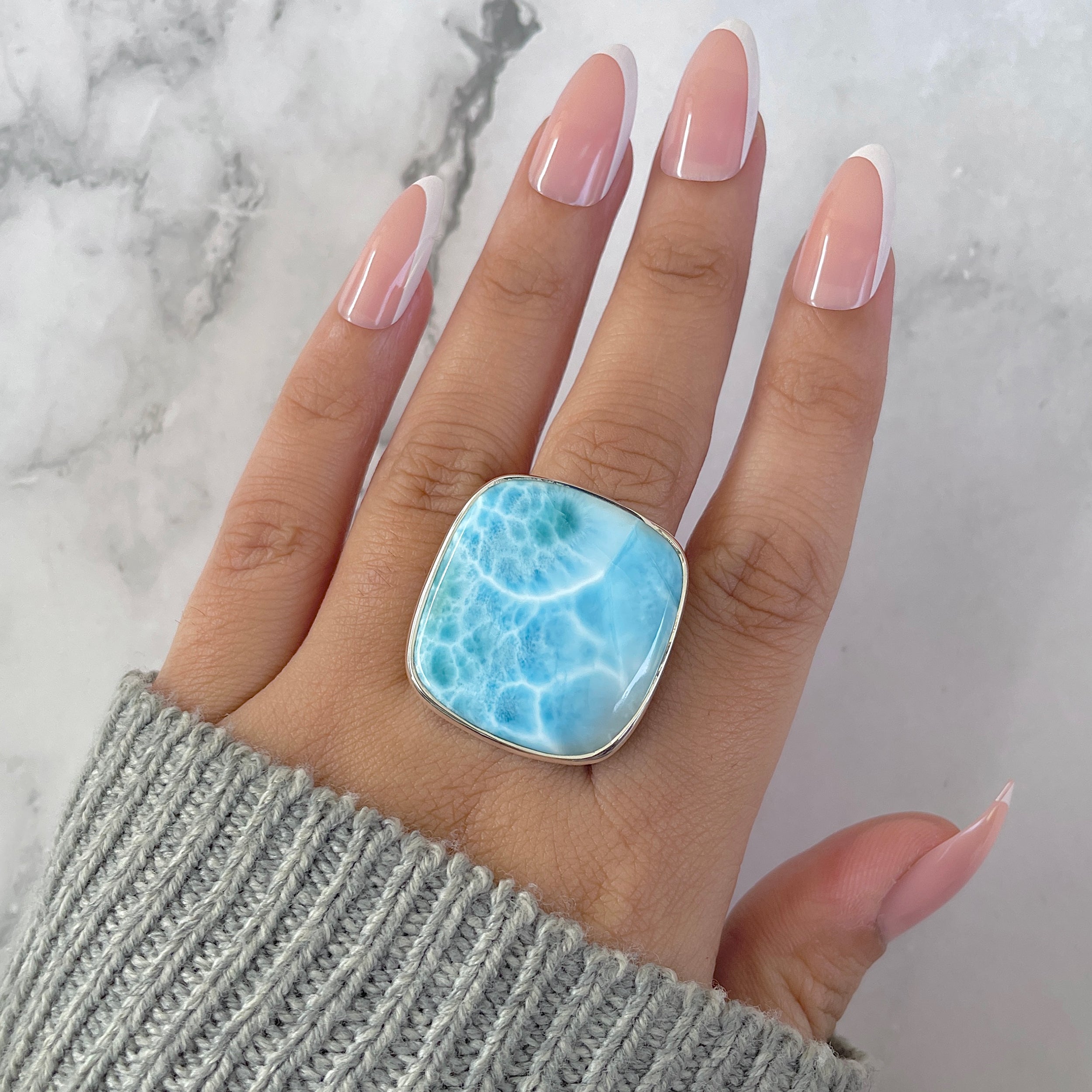 Larimar Adjustable Ring-(LAR-R-1312.)
