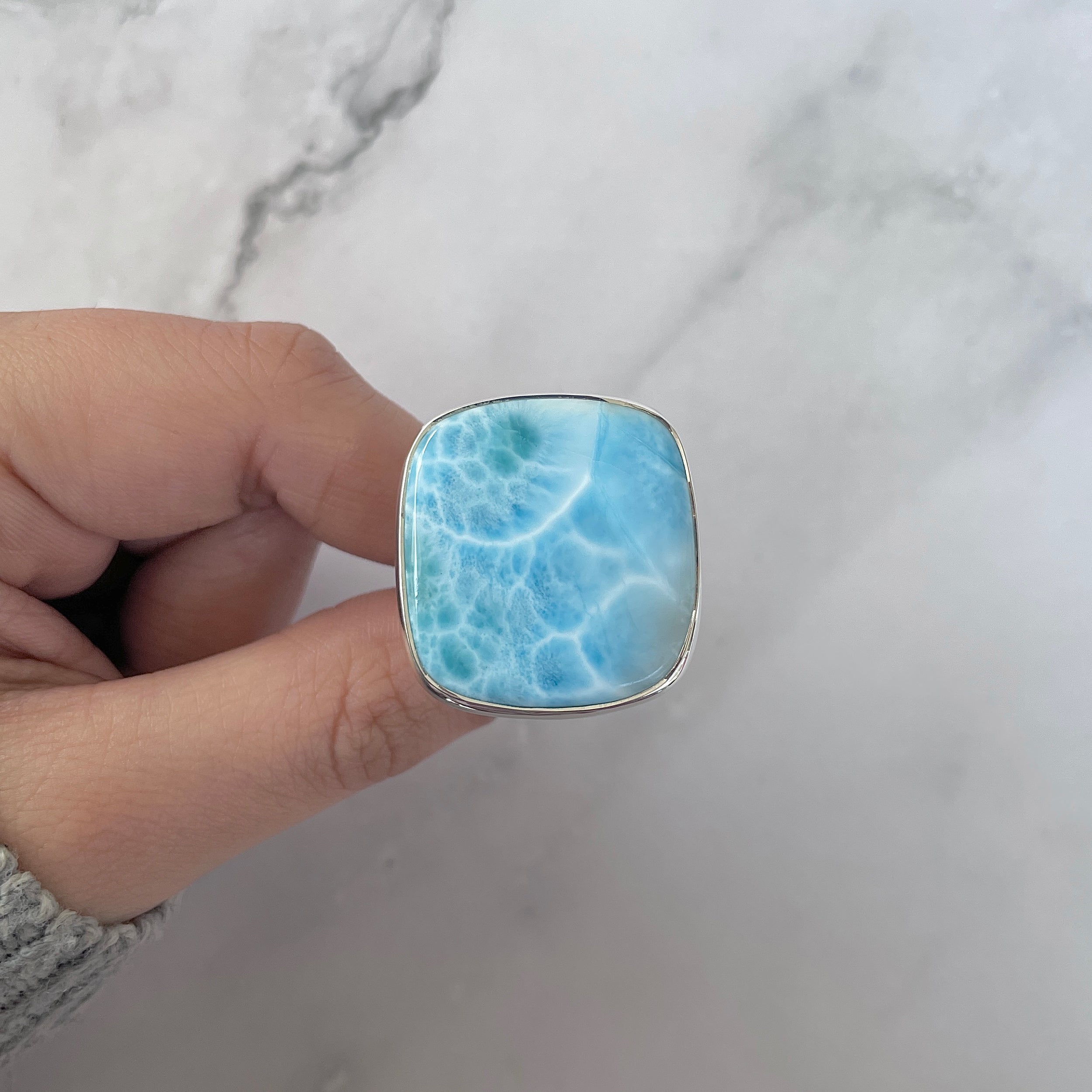 Larimar Adjustable Ring-(LAR-R-1312.)