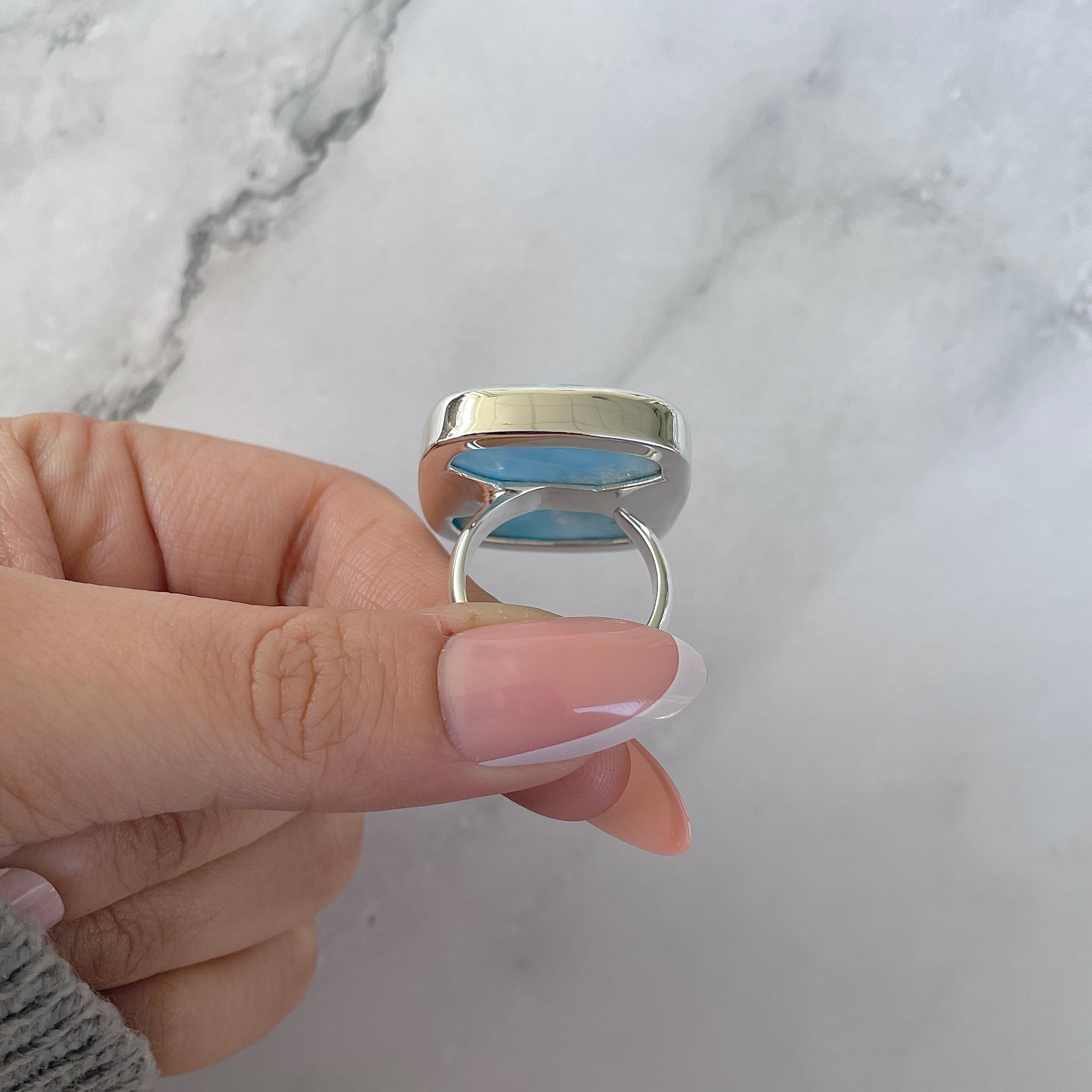 Larimar Adjustable Ring-(LAR-R-1312.)