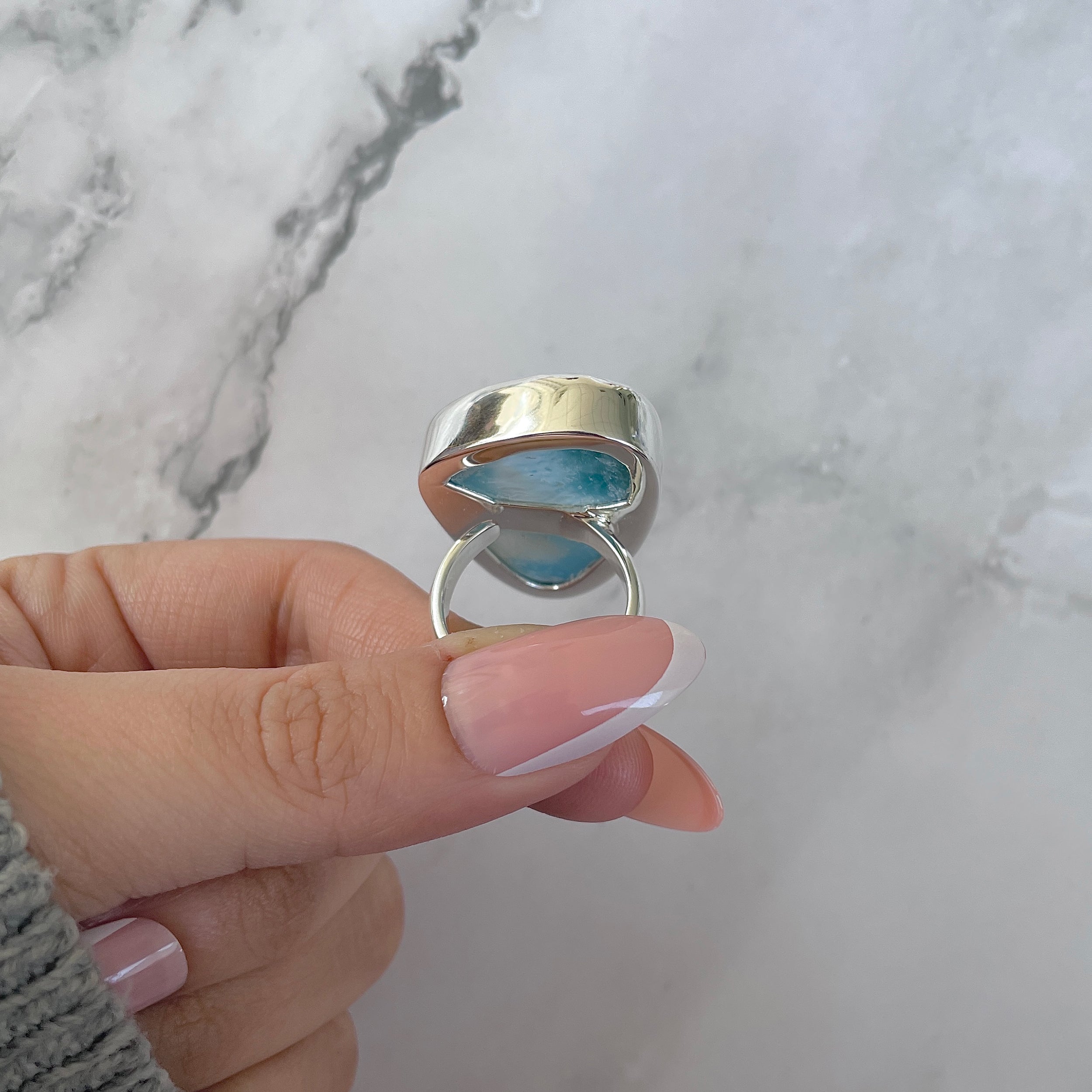 Larimar Adjustable Ring-(LAR-R-1313.)