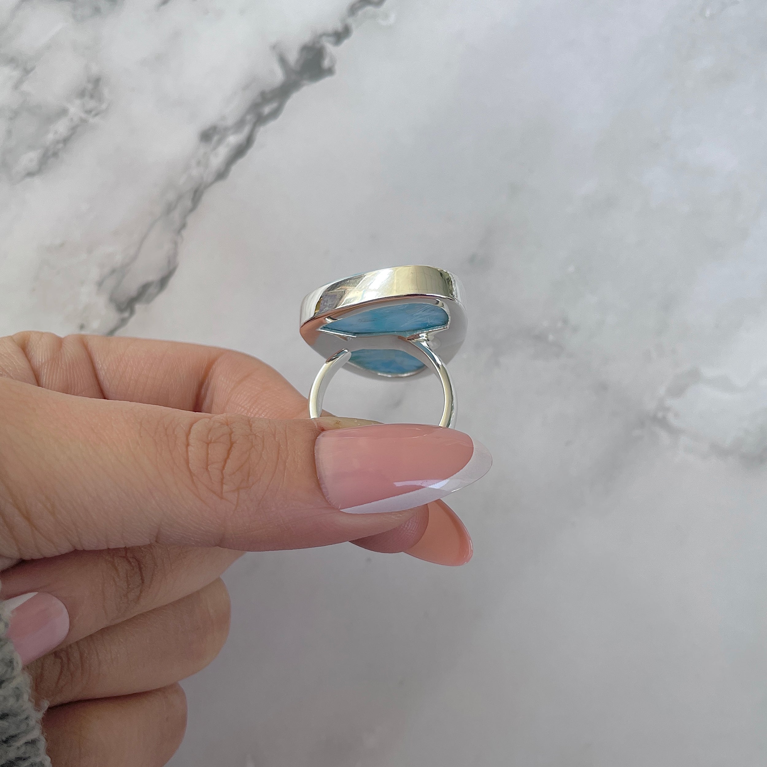 Larimar Adjustable Ring-(LAR-R-1314.)