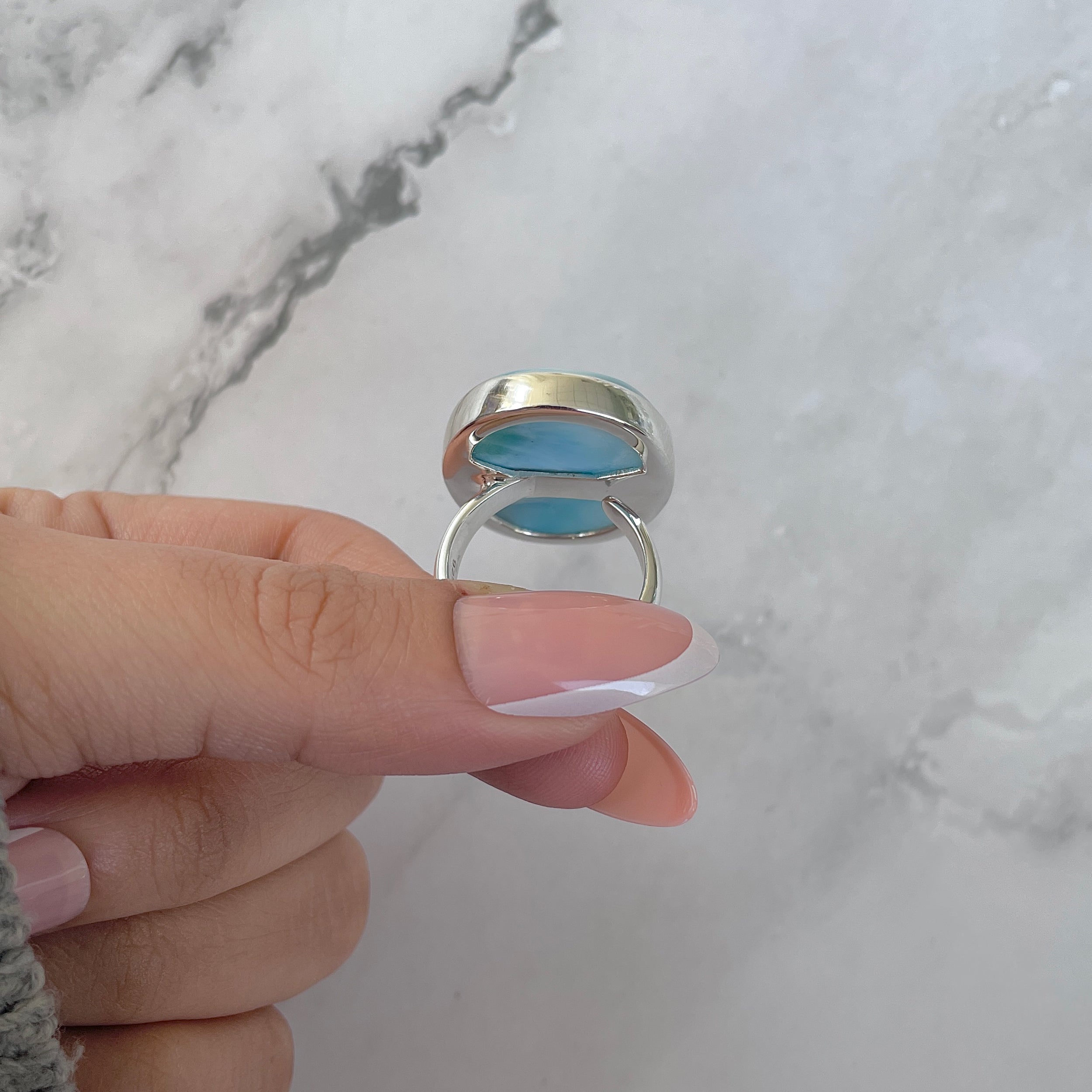 Larimar Adjustable Ring-(LAR-R-1315.)
