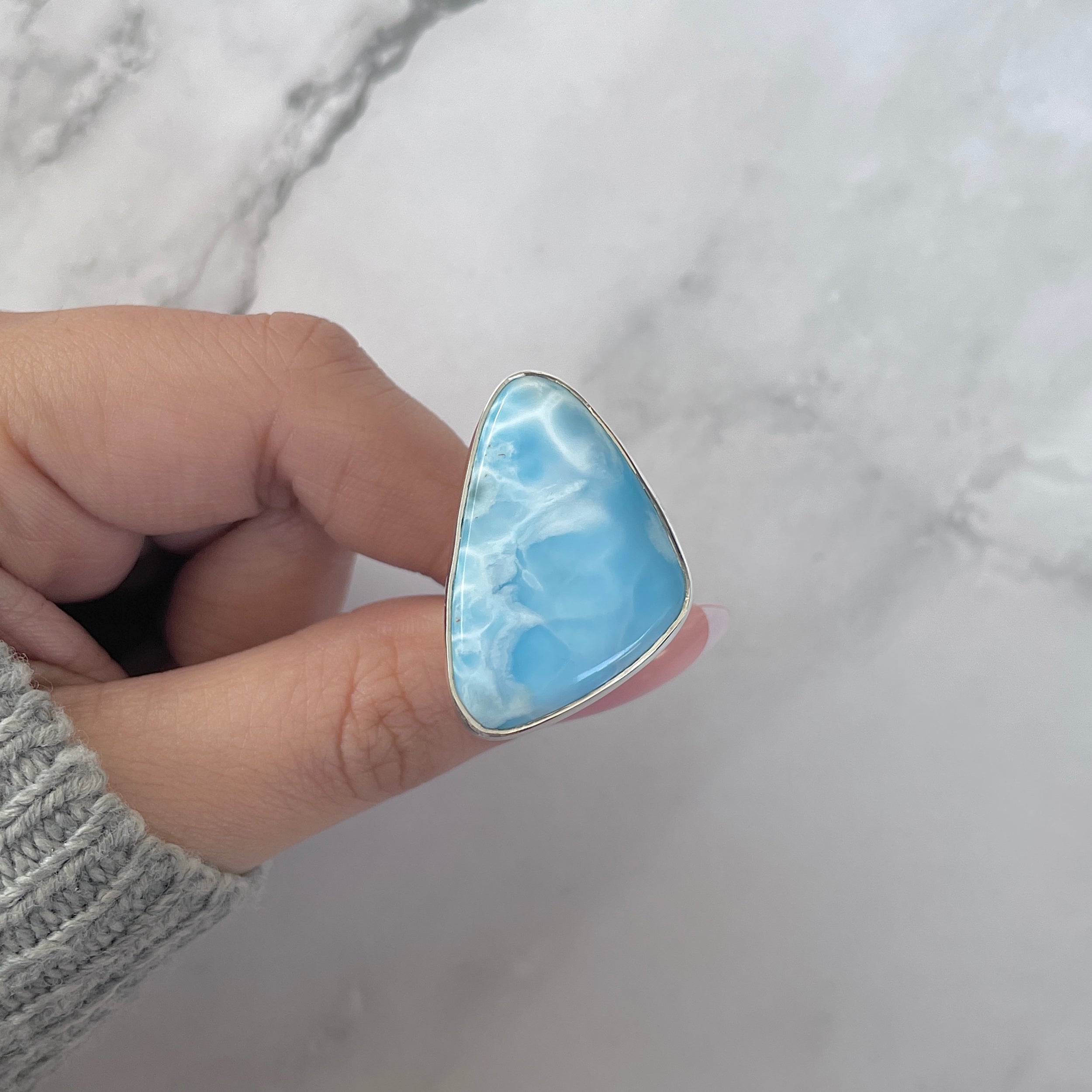 Larimar Adjustable Ring-(LAR-R-1316.)