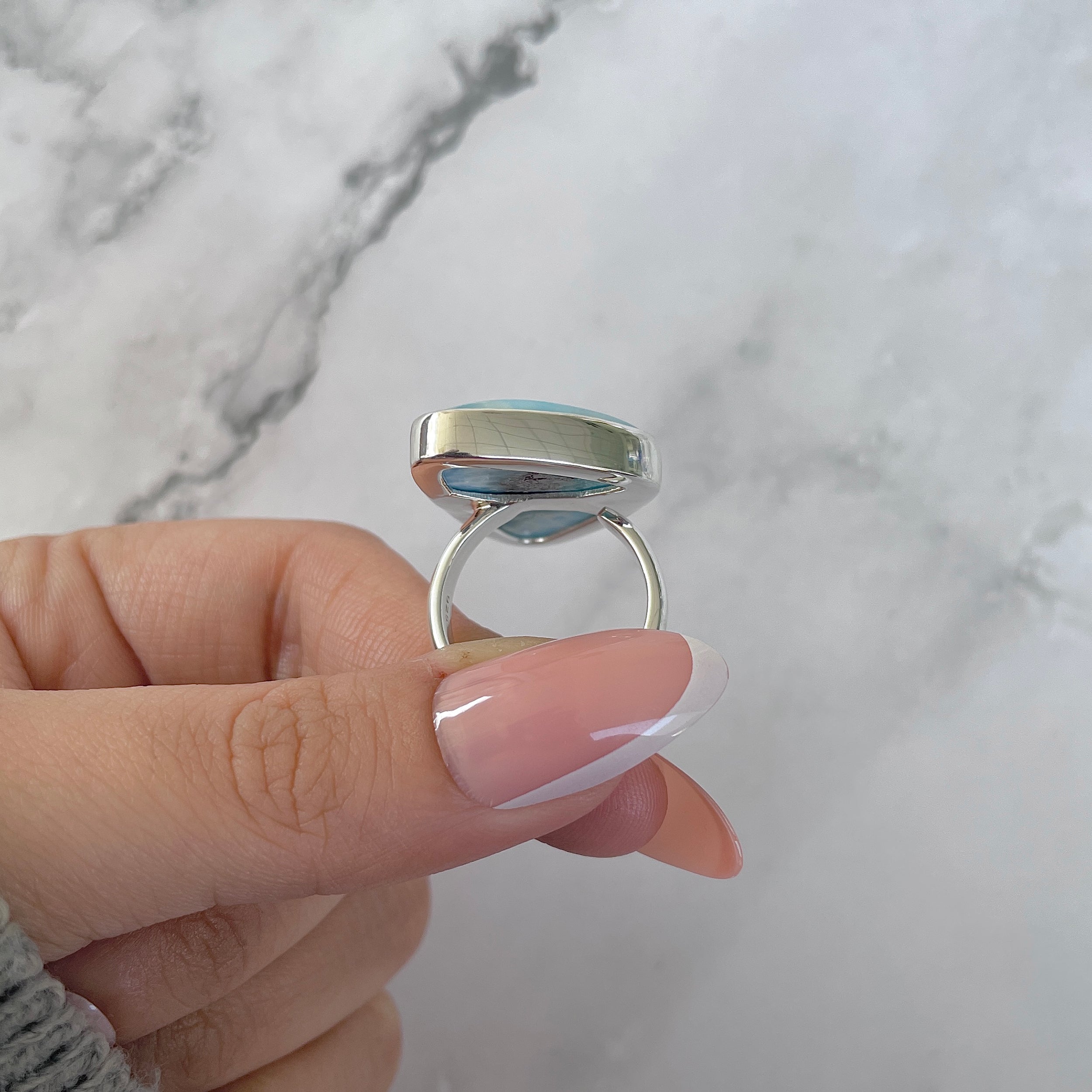 Larimar Adjustable Ring-(LAR-R-1316.)