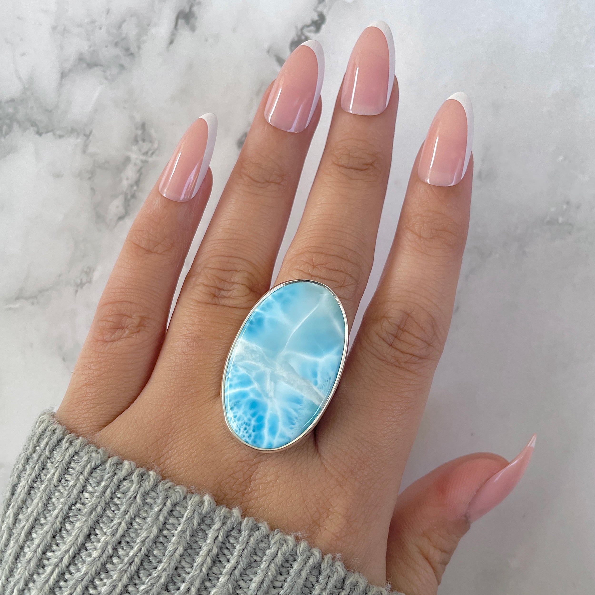 Larimar Adjustable Ring-(LAR-R-1317.)