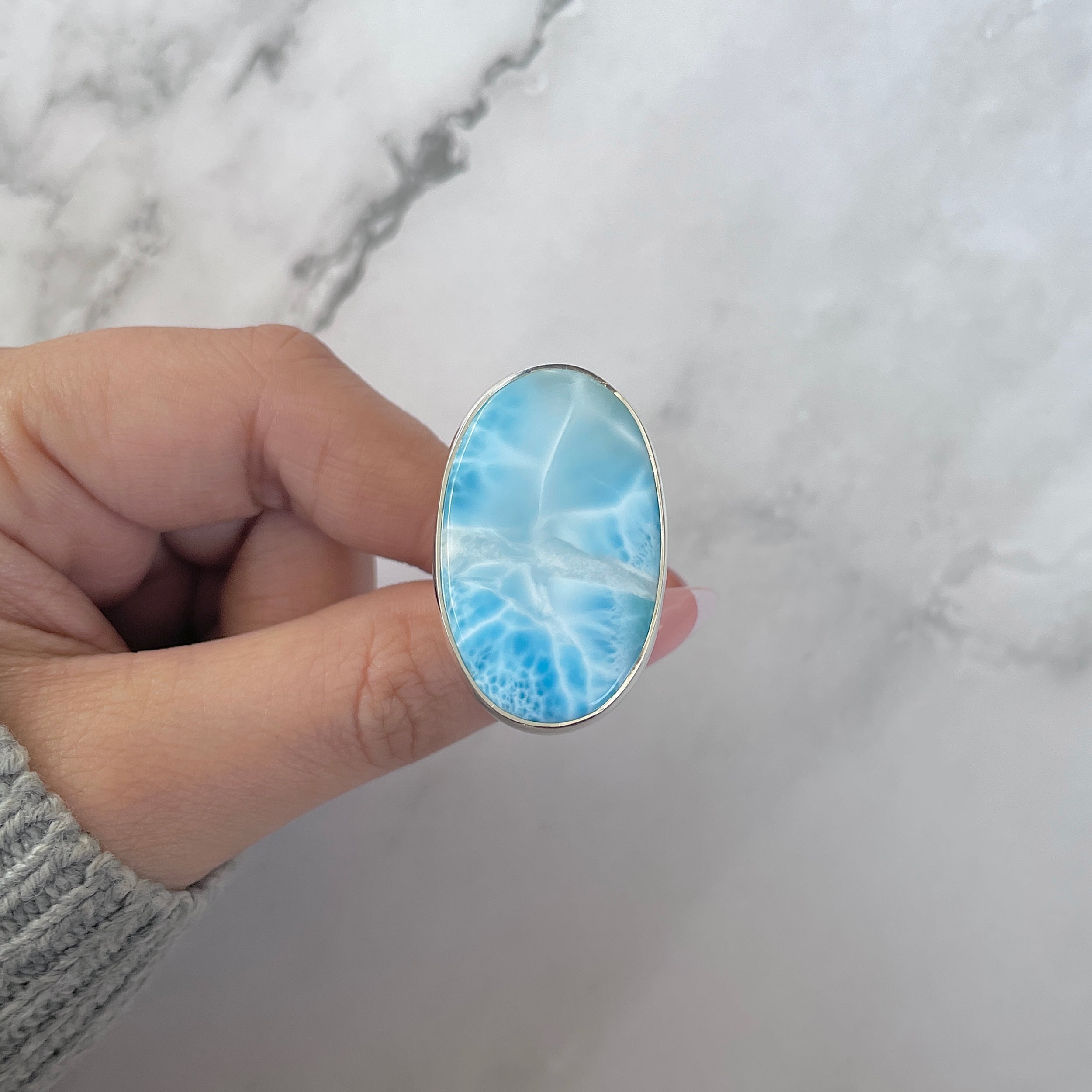 Larimar Adjustable Ring-(LAR-R-1317.)