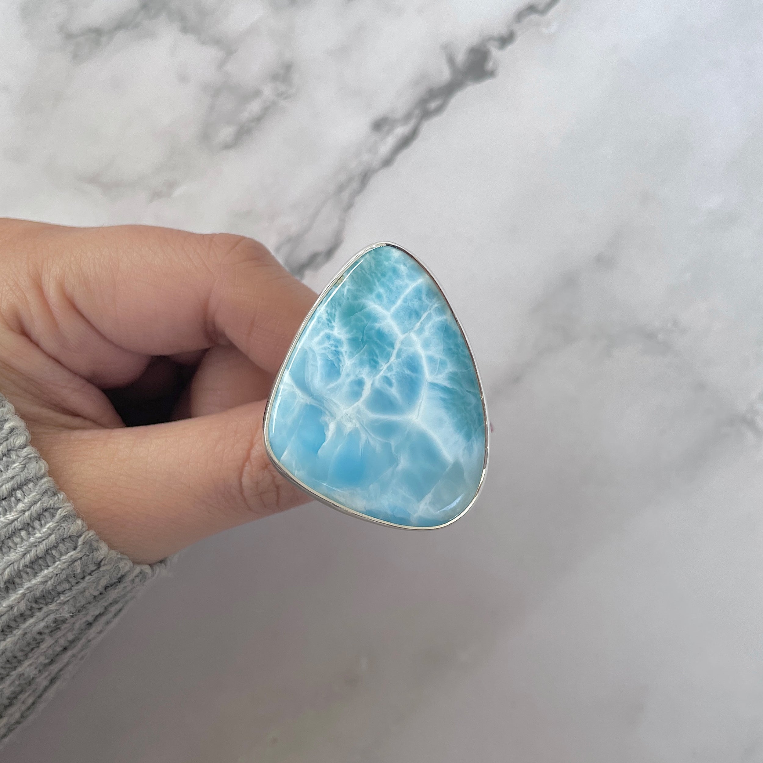 Larimar Adjustable Ring-(LAR-R-1318.)
