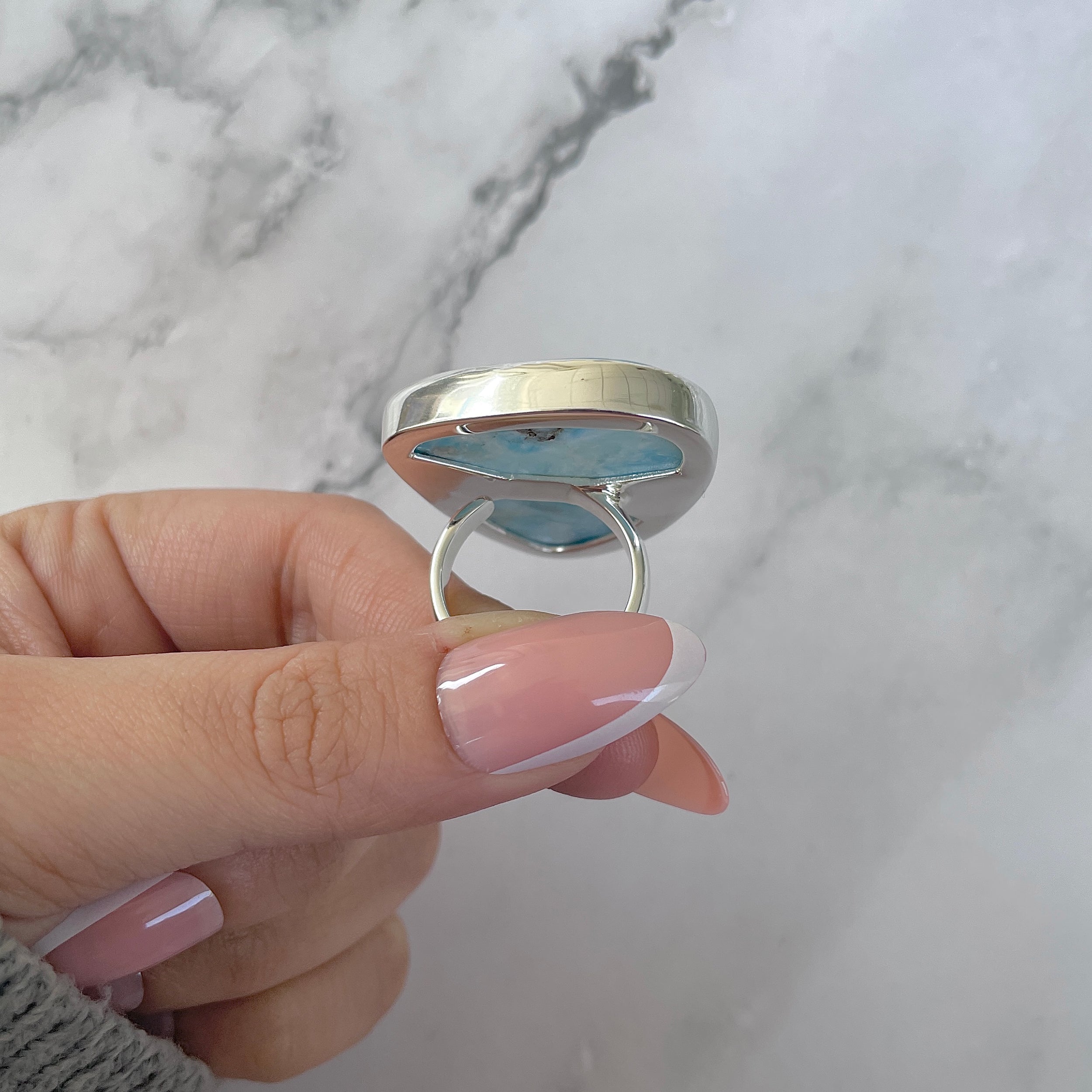 Larimar Adjustable Ring-(LAR-R-1318.)