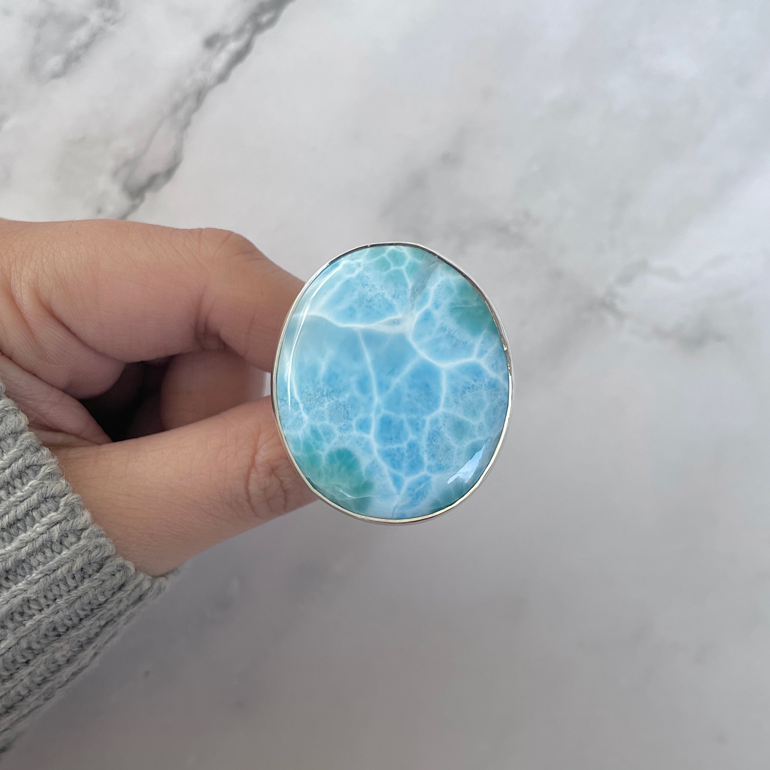 Larimar Adjustable Ring-(LAR-R-1319.)