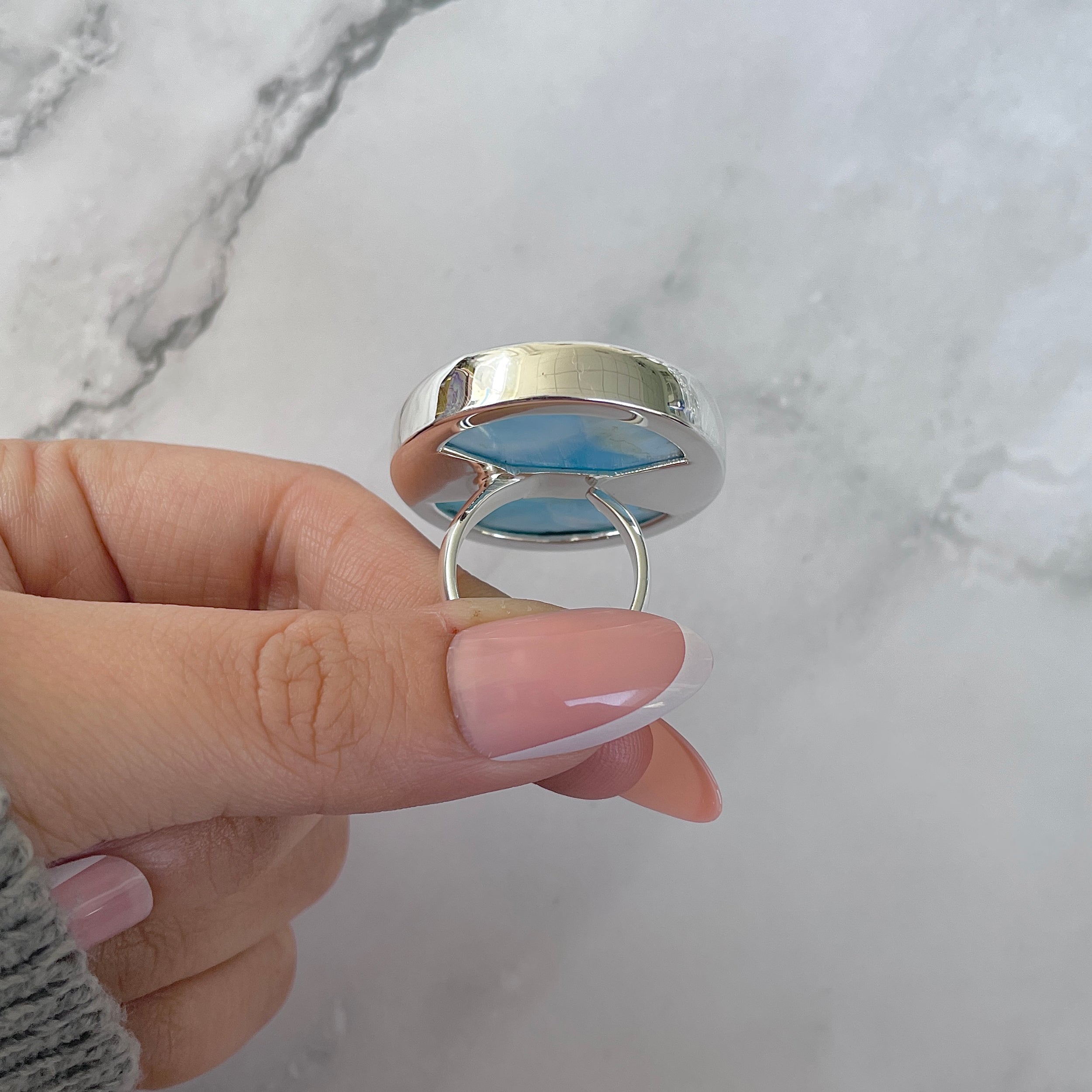 Larimar Adjustable Ring-(LAR-R-1319.)