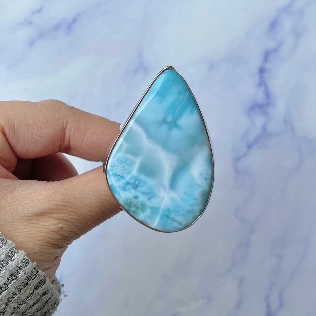 Larimar Adjustable Ring-(LAR-R-132.)