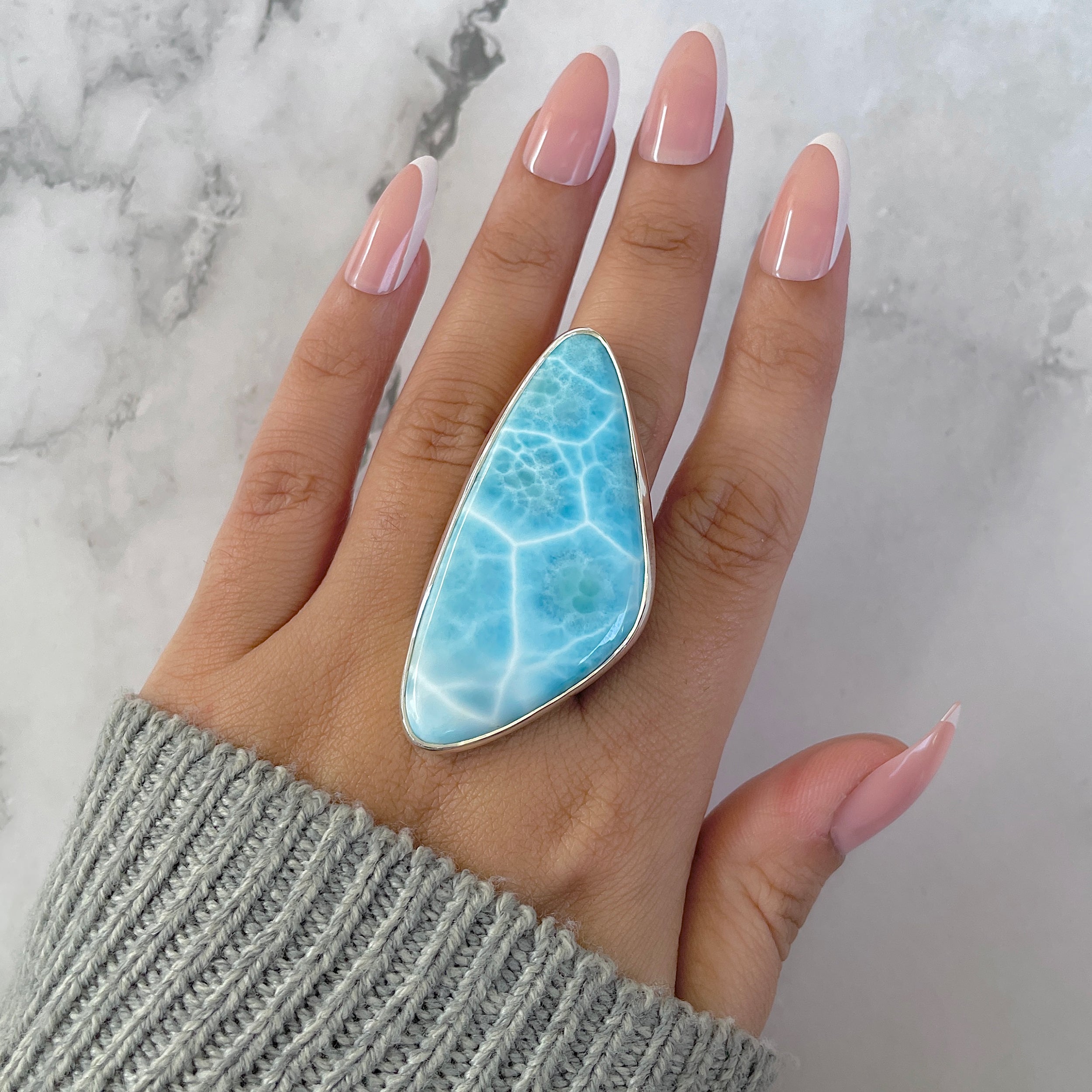 Larimar Adjustable Ring-(LAR-R-1320.)