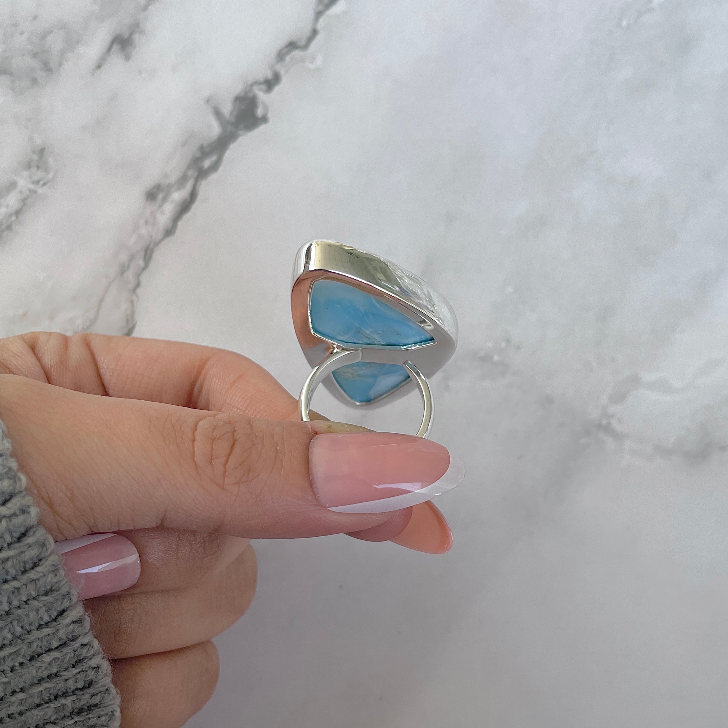 Larimar Adjustable Ring-(LAR-R-1320.)