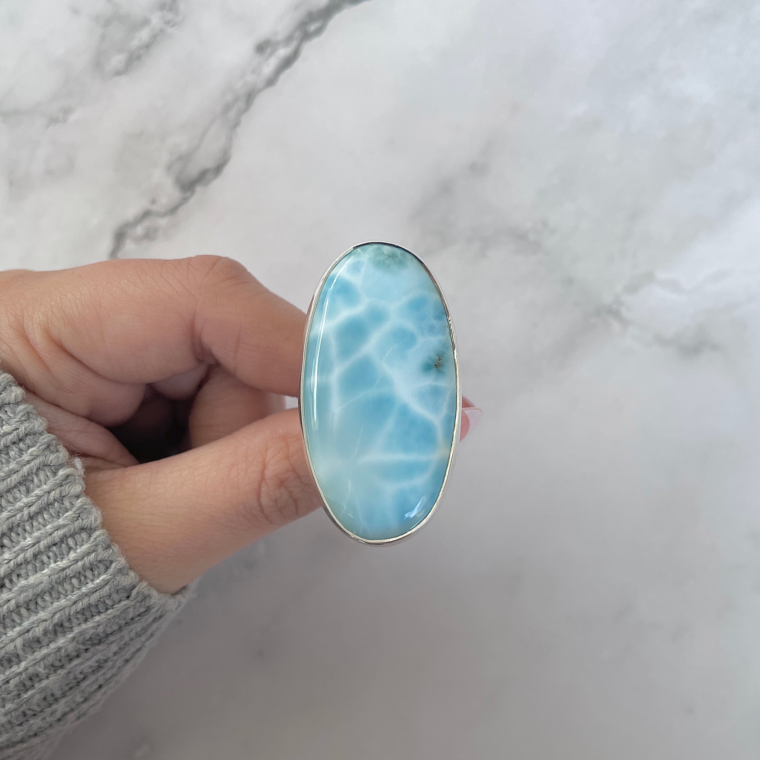 Larimar Adjustable Ring-(LAR-R-1321.)