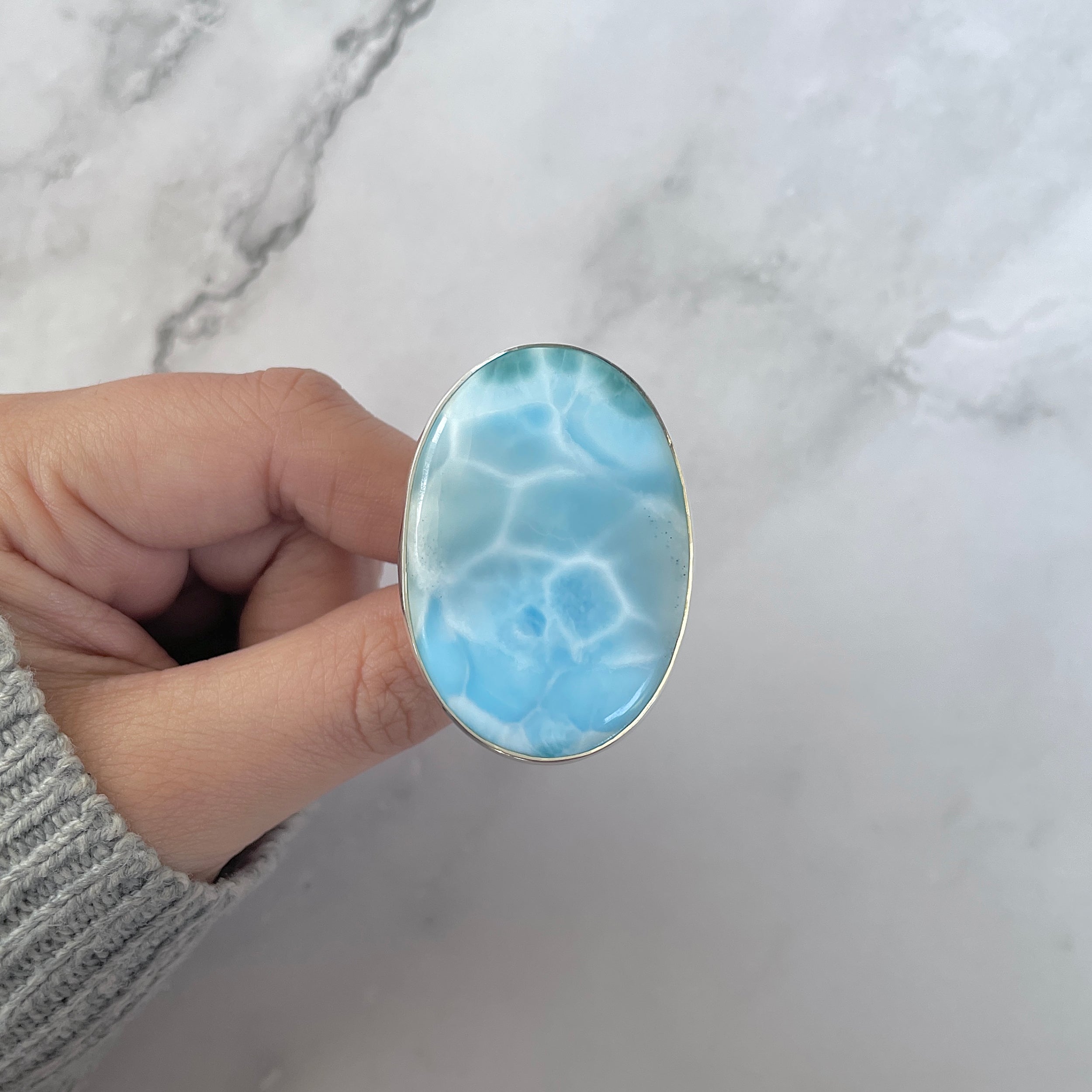 Larimar Adjustable Ring-(LAR-R-1322.)
